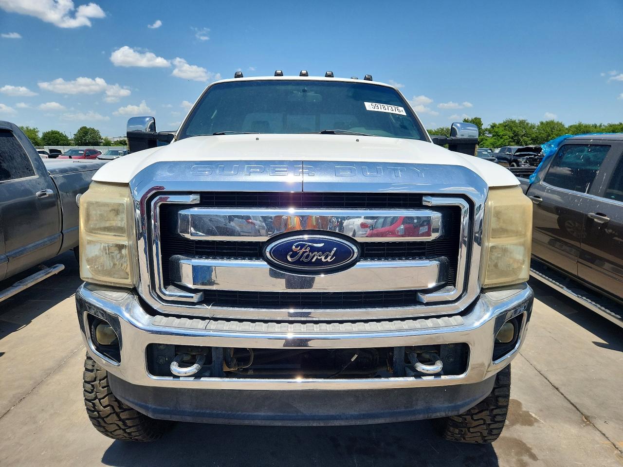 2012 Ford F250 Super Duty White vin: 1FT7W2BT2CEC53313