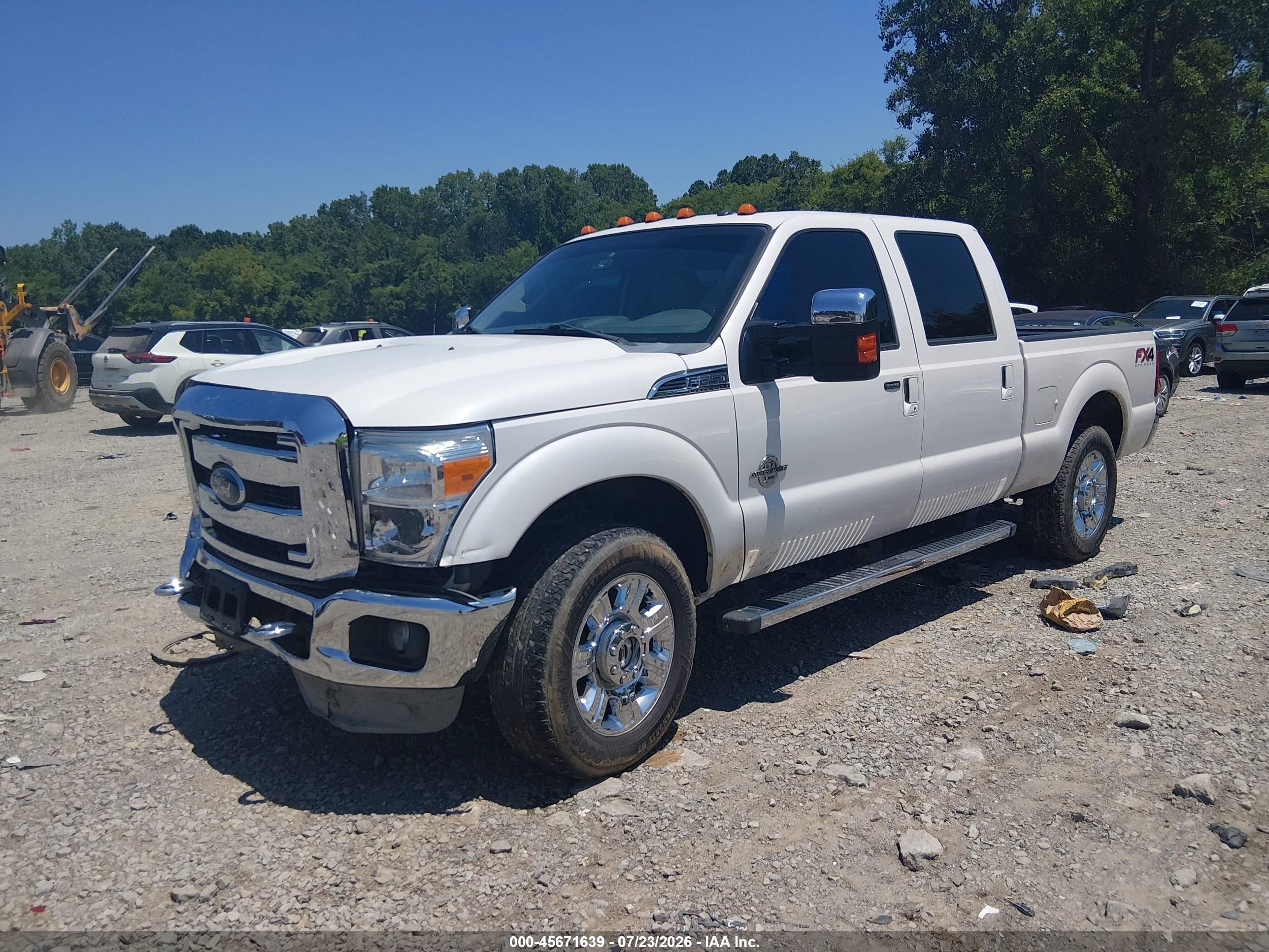 2013 Ford Super Duty F-250 Srw Lariat Белый vin: 1FT7W2BT2DEB17099