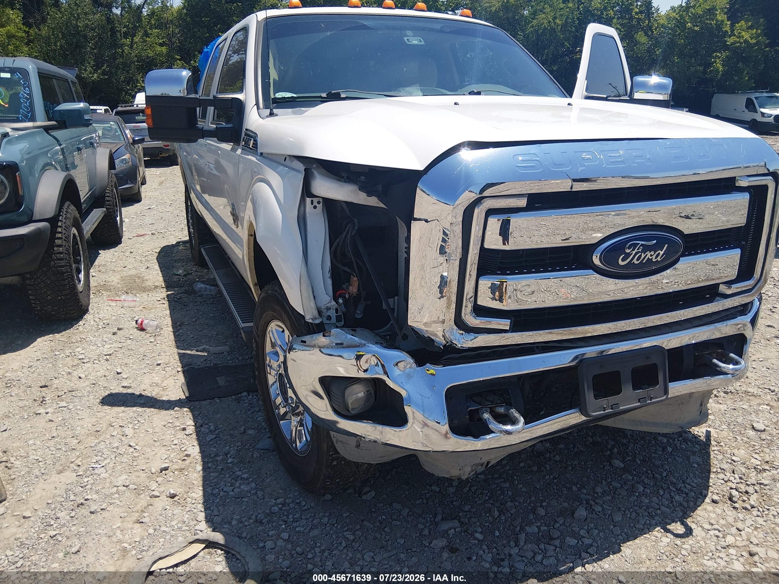 2013 Ford Super Duty F-250 Srw Lariat Белый vin: 1FT7W2BT2DEB17099