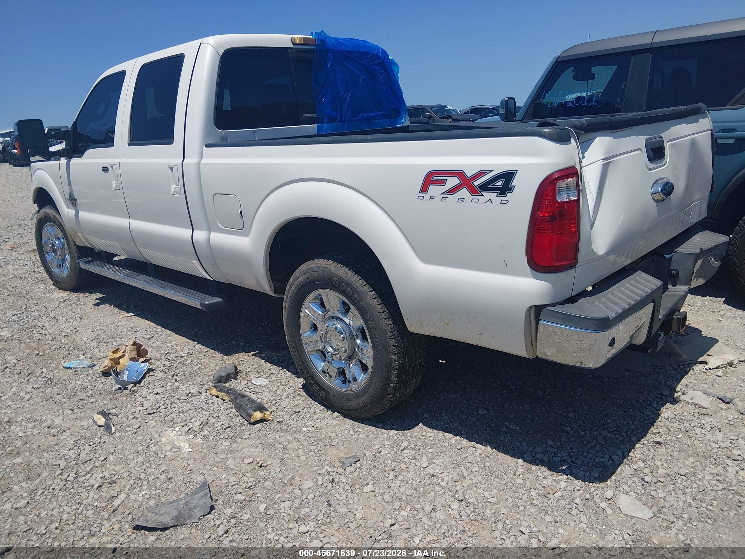 2013 Ford Super Duty F-250 Srw Lariat Белый vin: 1FT7W2BT2DEB17099