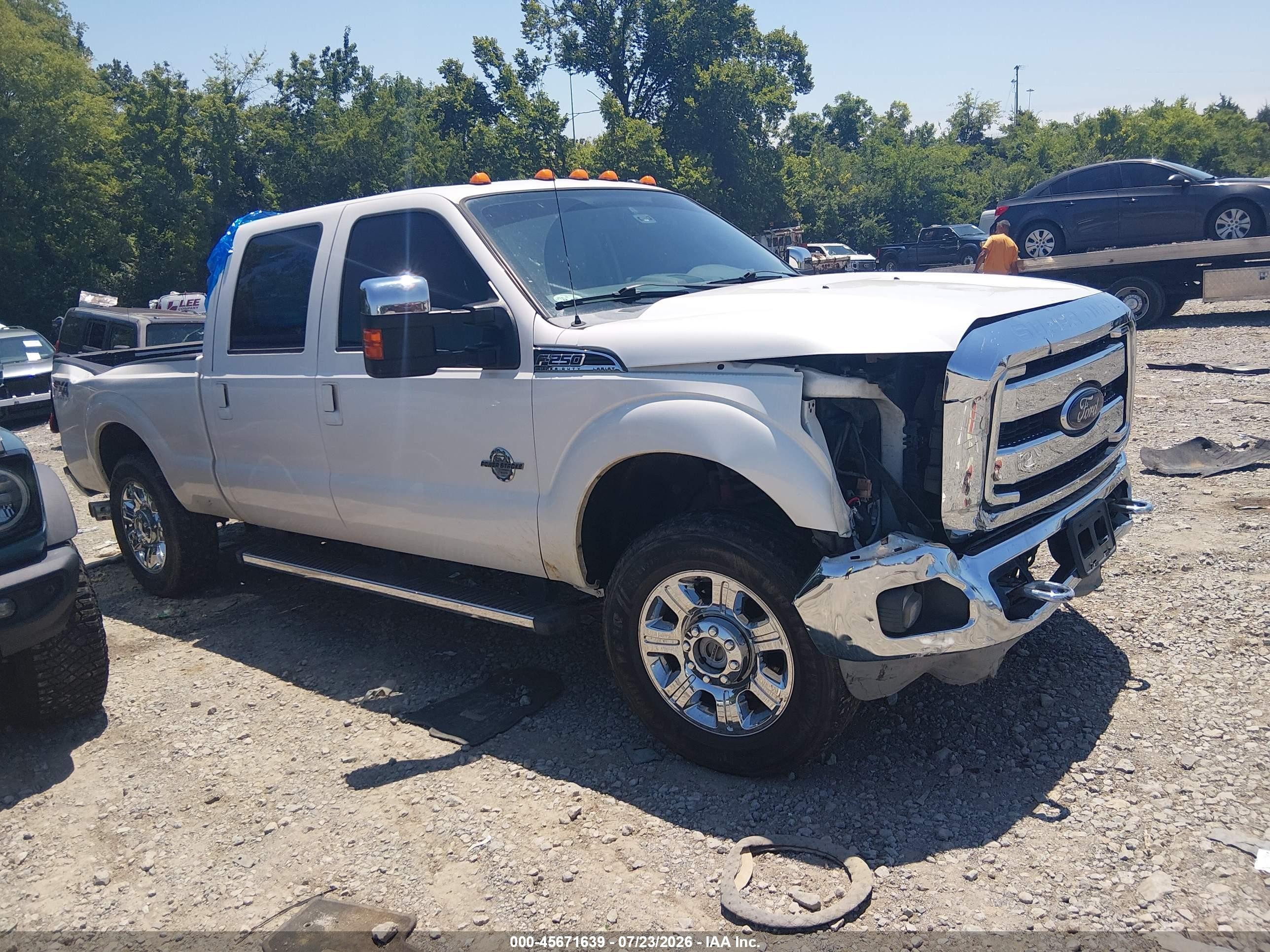 2013 Ford Super Duty F-250 Srw Lariat Белый vin: 1FT7W2BT2DEB17099
