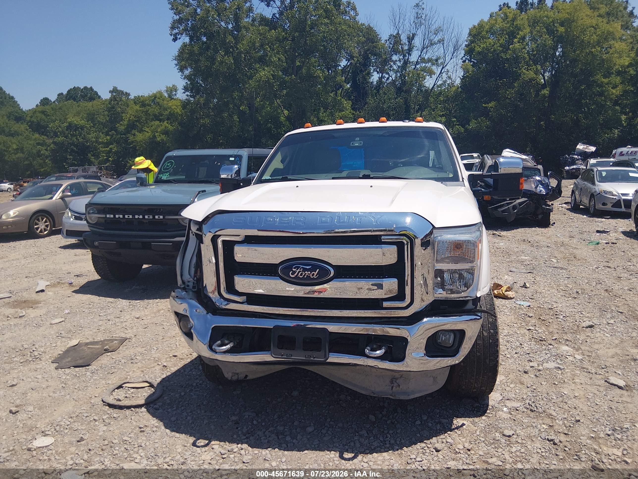 2013 Ford Super Duty F-250 Srw Lariat Белый vin: 1FT7W2BT2DEB17099