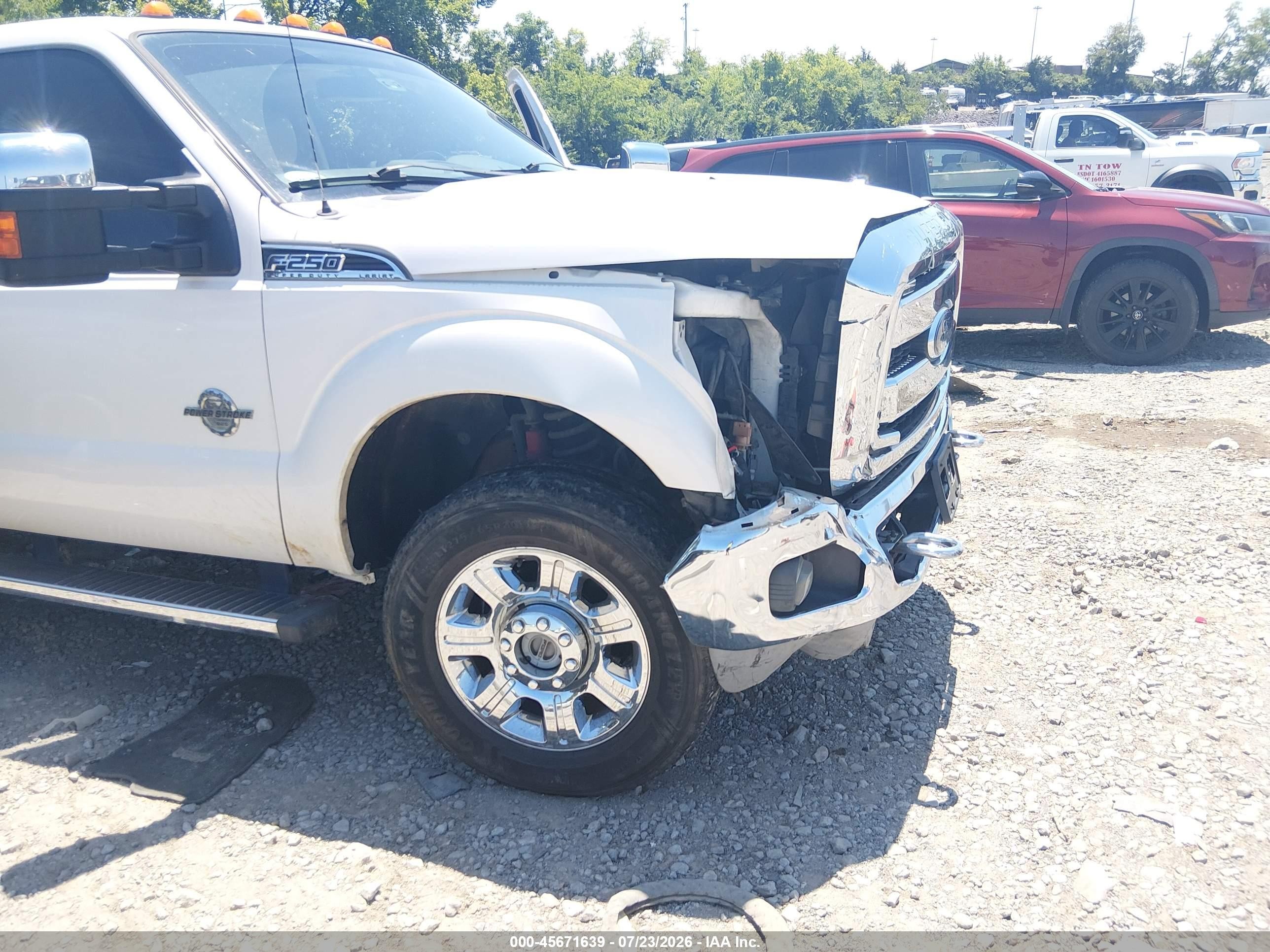 2013 Ford Super Duty F-250 Srw Lariat Белый vin: 1FT7W2BT2DEB17099
