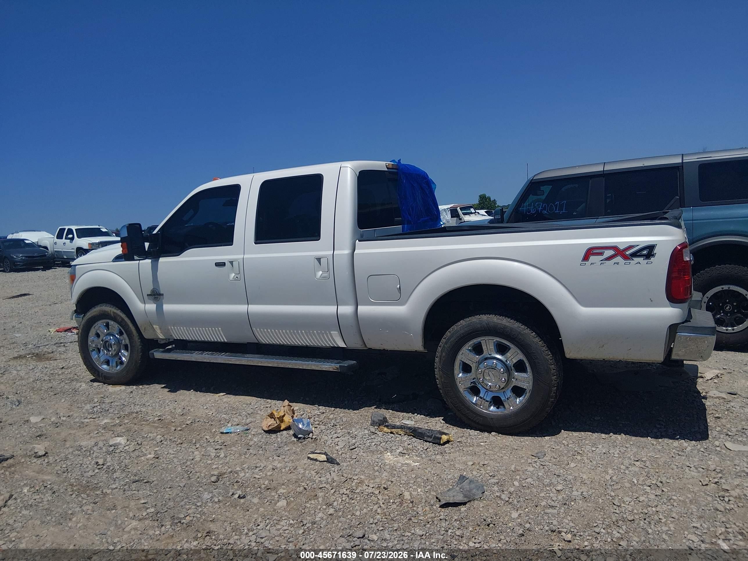 2013 Ford Super Duty F-250 Srw Lariat Белый vin: 1FT7W2BT2DEB17099