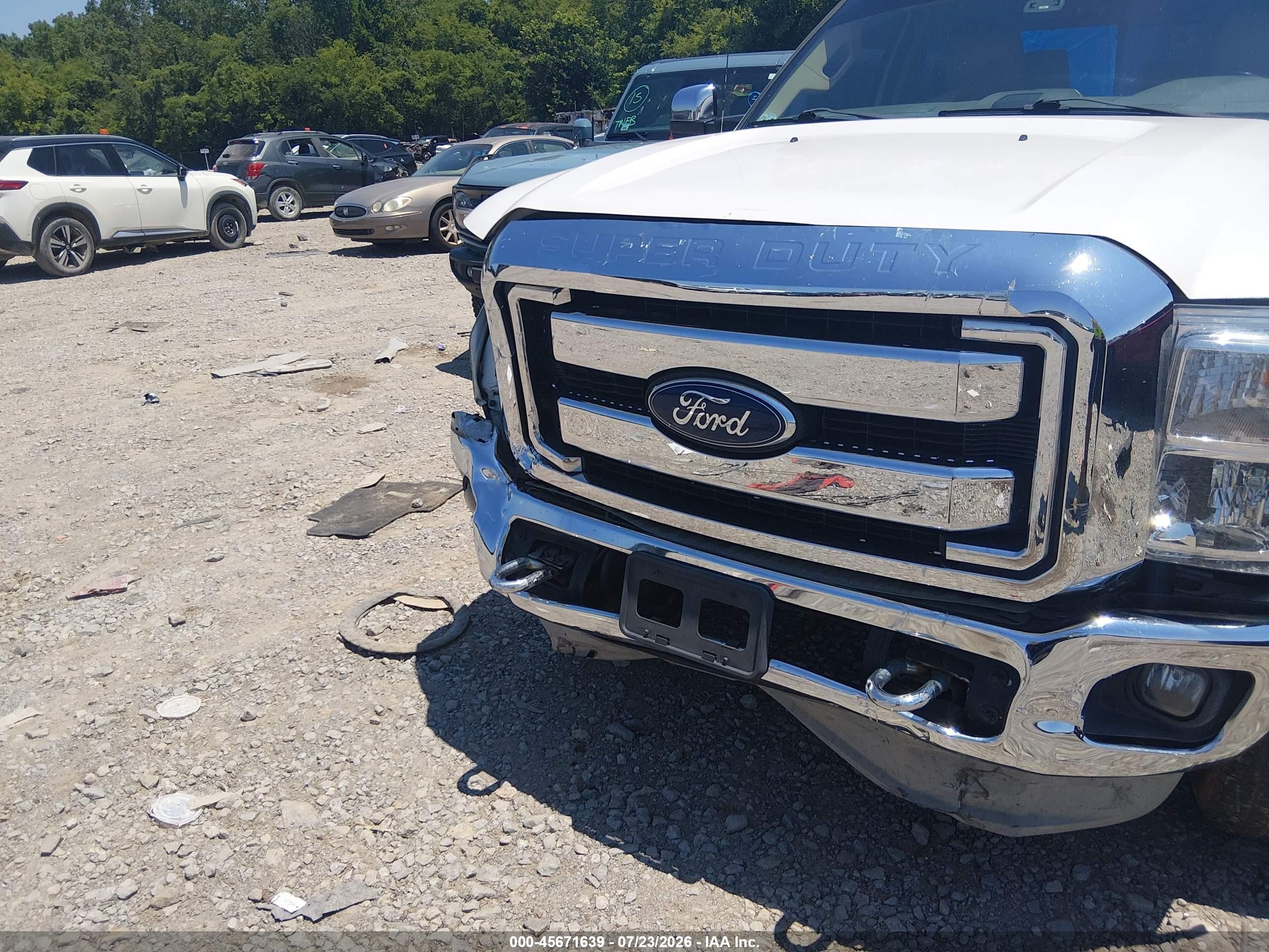 2013 Ford Super Duty F-250 Srw Lariat Белый vin: 1FT7W2BT2DEB17099