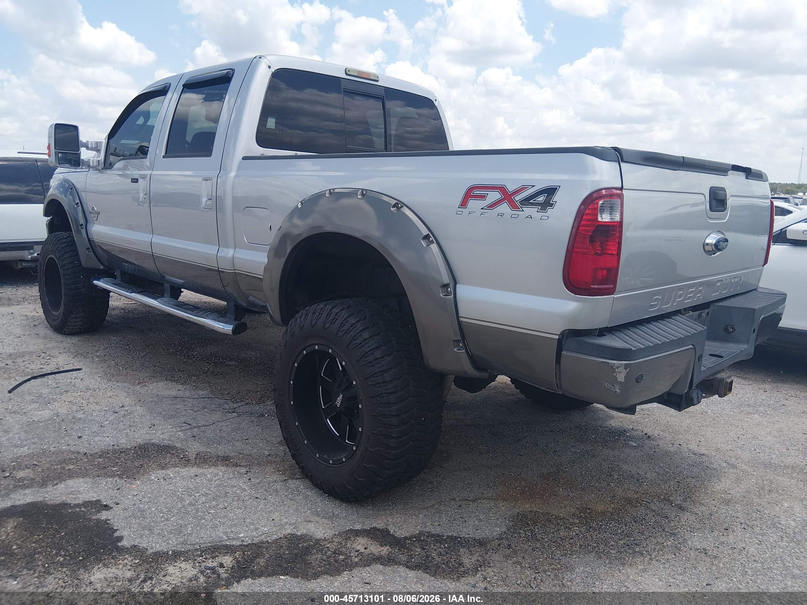 2013 Ford F-250 Lariat Silver vin: 1FT7W2BT2DEB45050