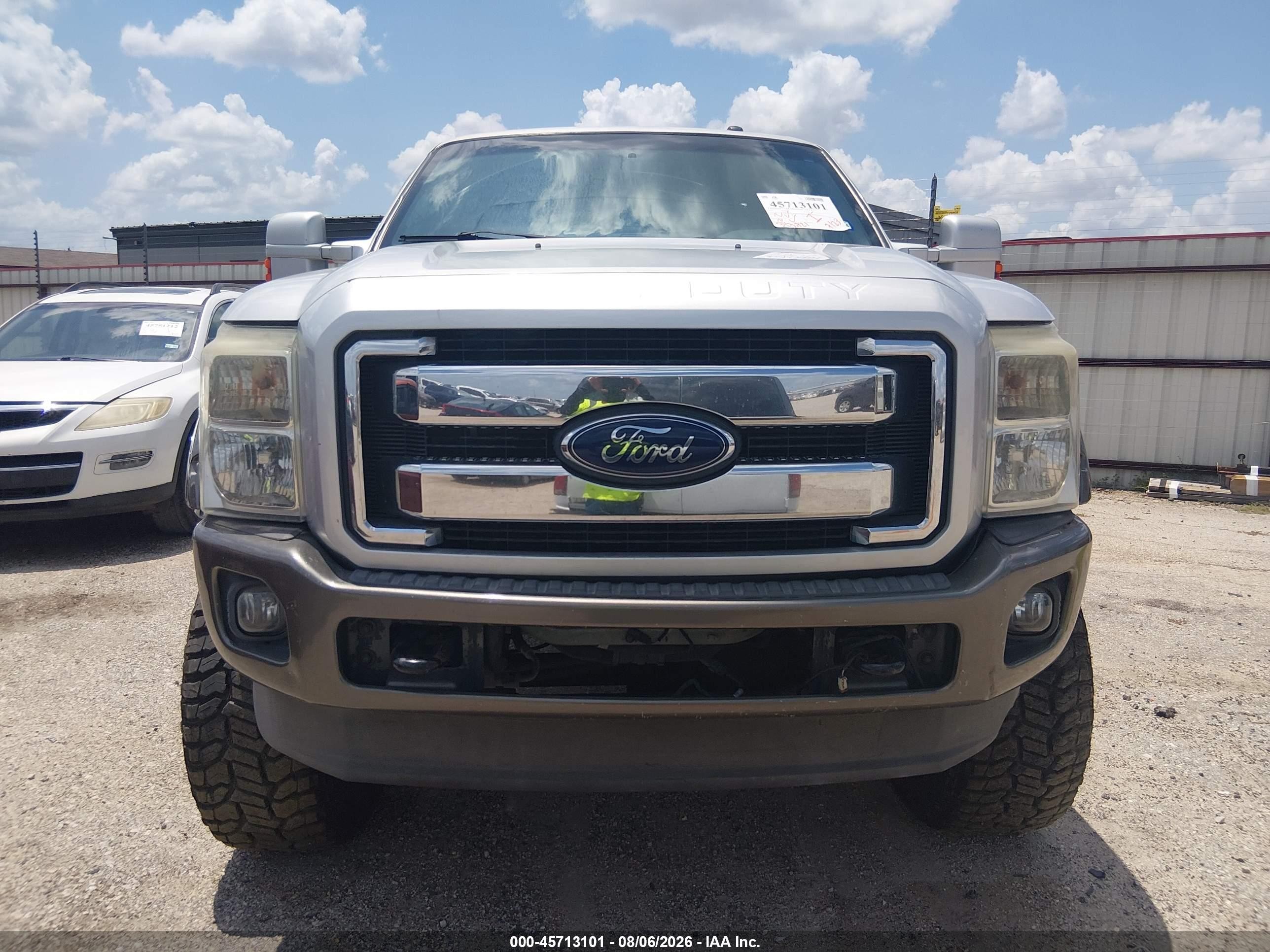 2013 Ford F-250 Lariat Silver vin: 1FT7W2BT2DEB45050