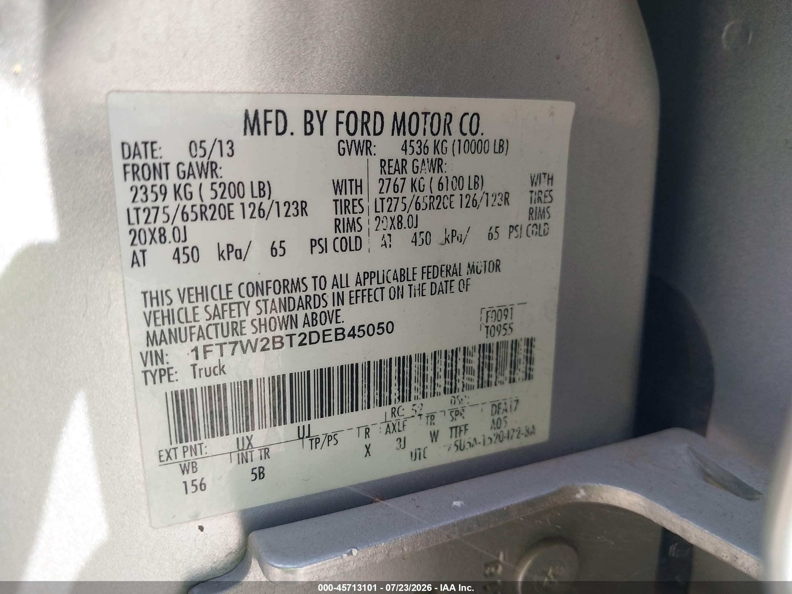 2013 Ford F-250 Lariat Silver vin: 1FT7W2BT2DEB45050