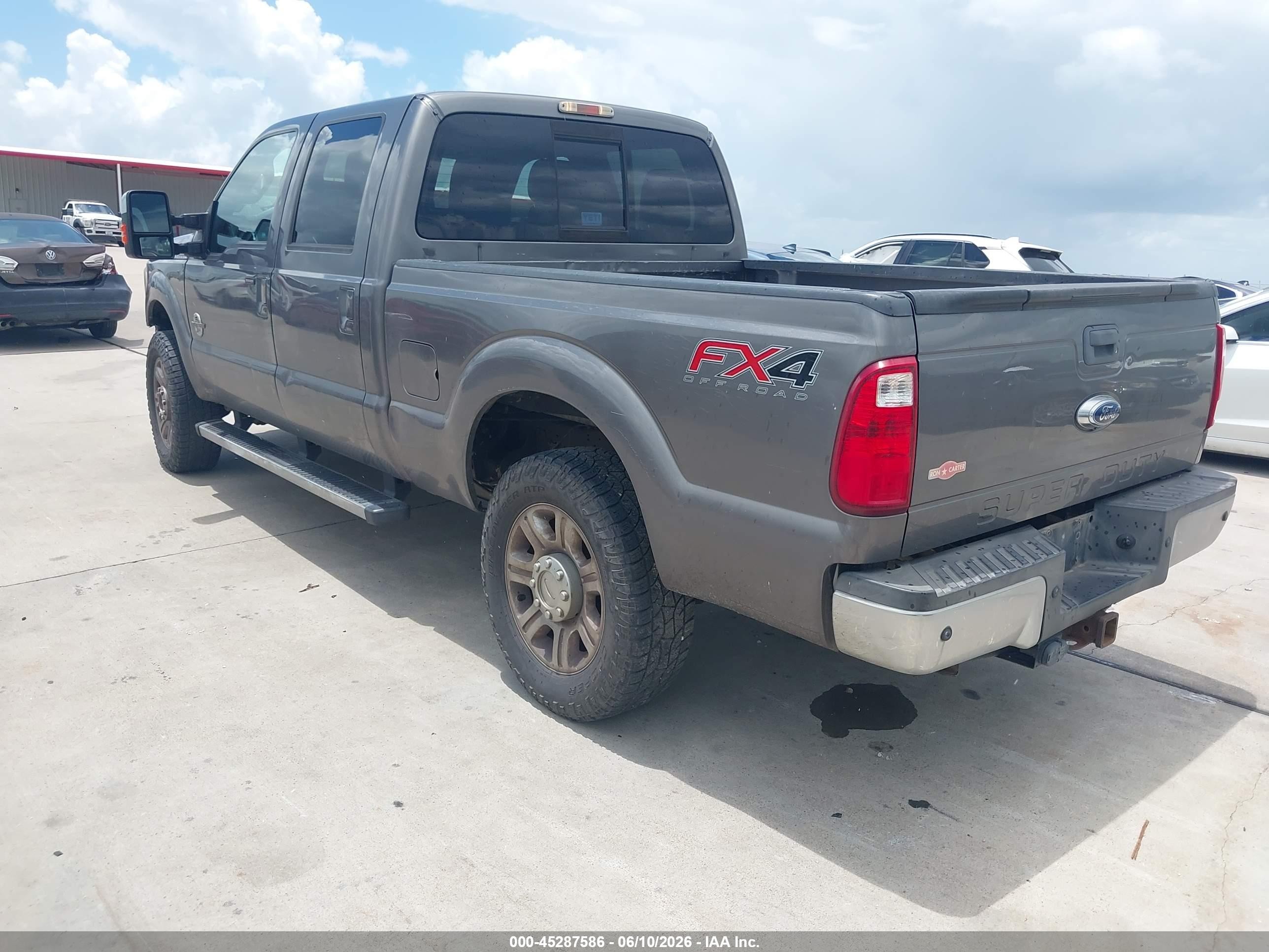 2013 Ford F-250 Lariat Gray vin: 1FT7W2BT2DEB50605