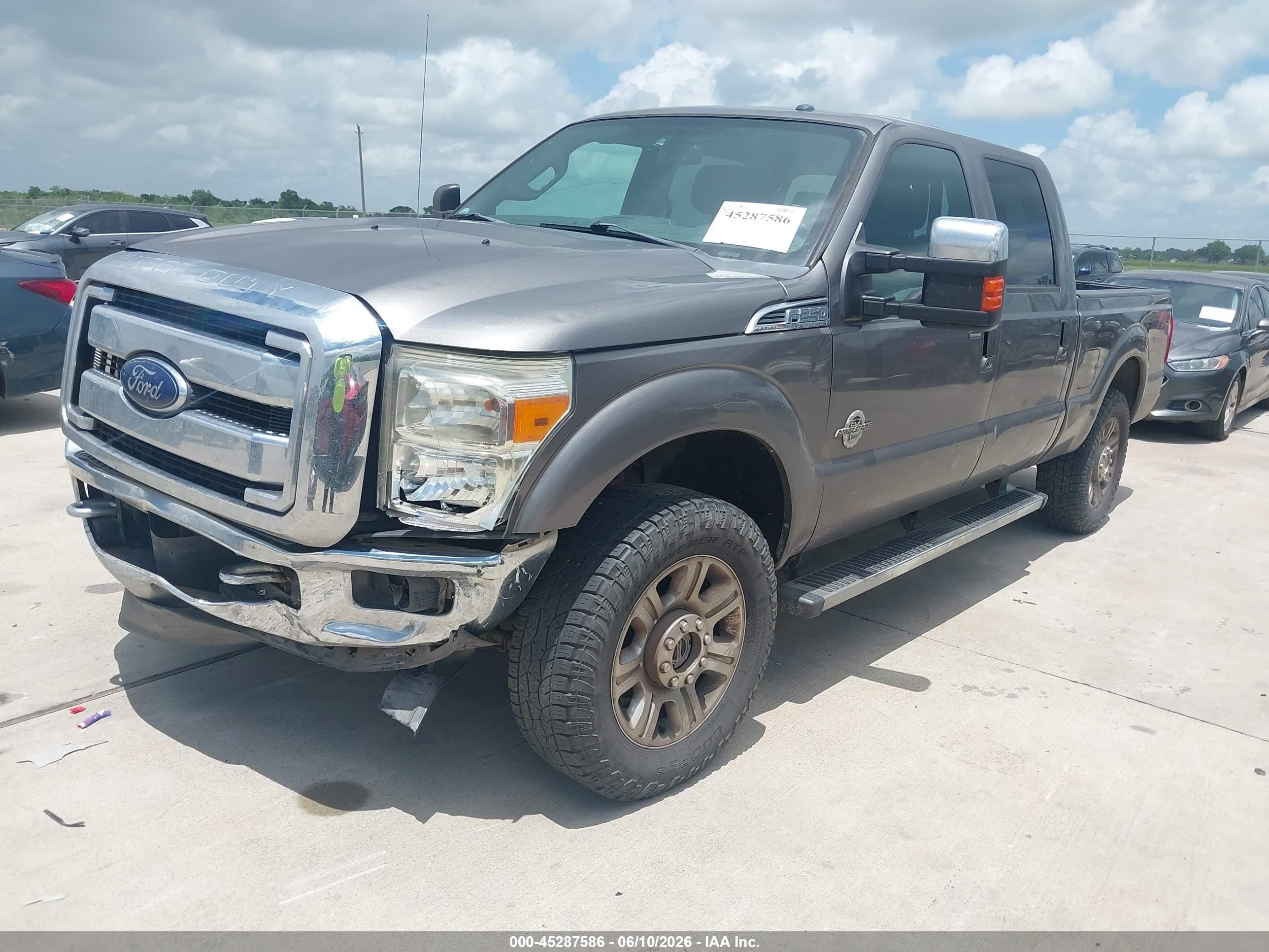 2013 Ford F-250 Lariat Gray vin: 1FT7W2BT2DEB50605