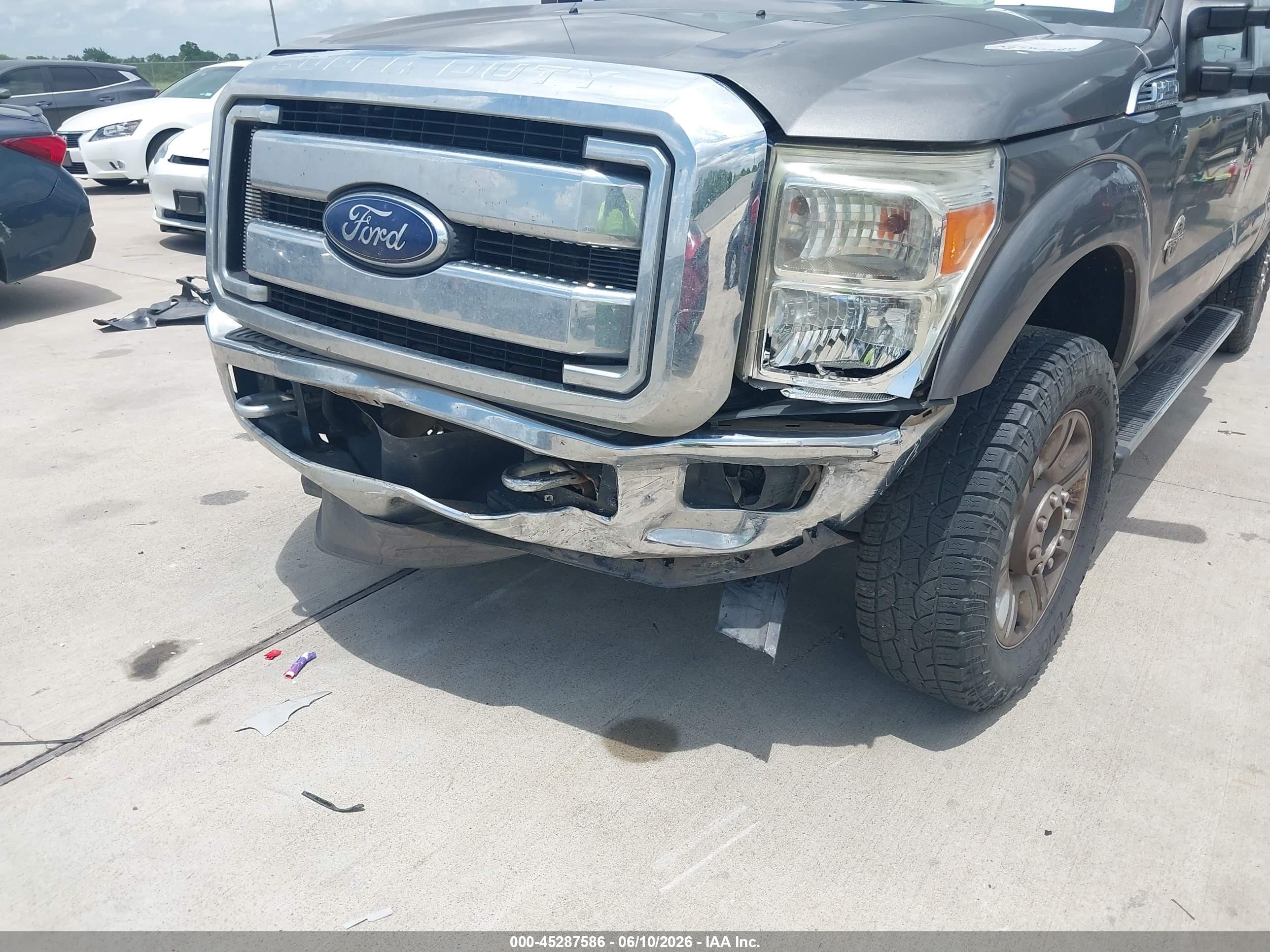 2013 Ford F-250 Lariat Gray vin: 1FT7W2BT2DEB50605