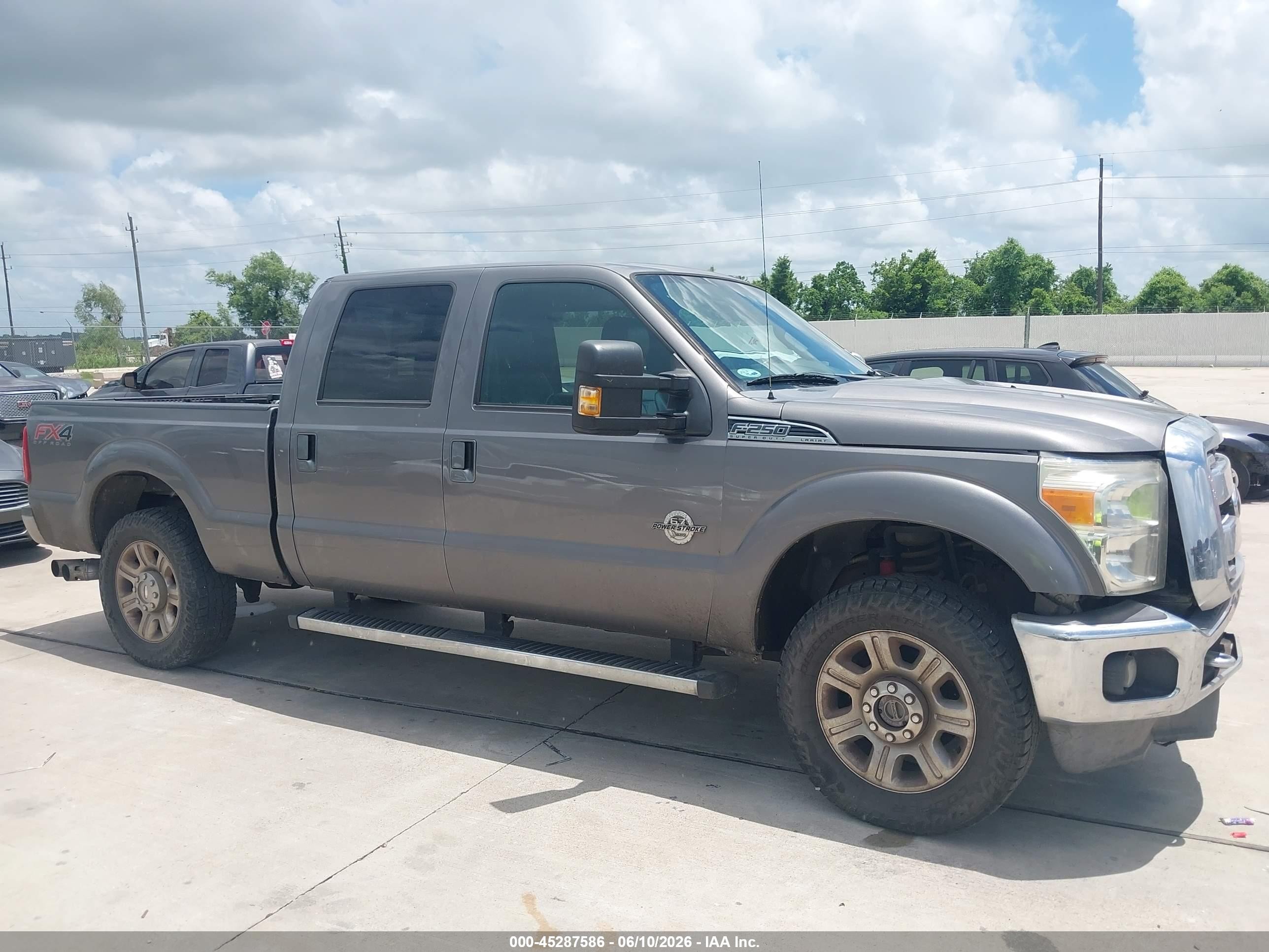 2013 Ford F-250 Lariat Gray vin: 1FT7W2BT2DEB50605