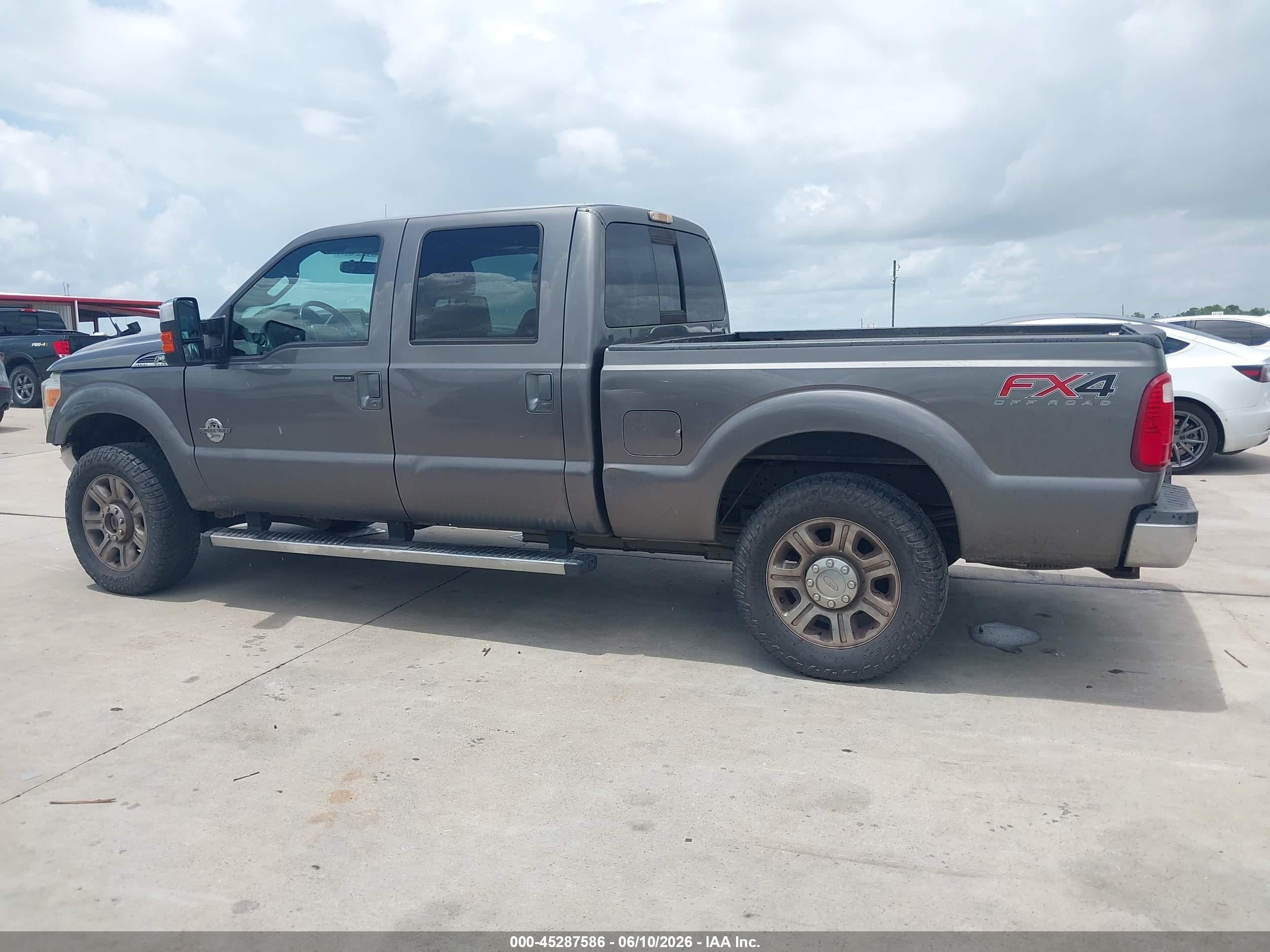 2013 Ford F-250 Lariat Gray vin: 1FT7W2BT2DEB50605