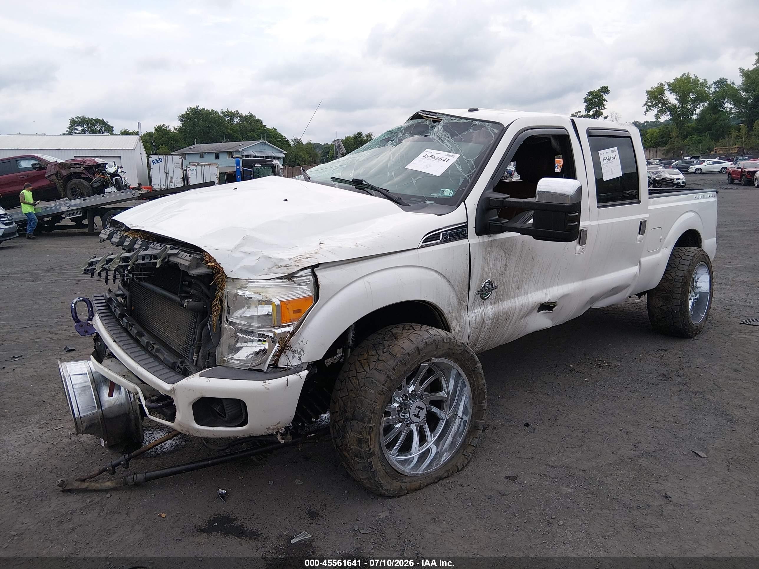 2014 Ford F-250 Lariat/xl/xlt White vin: 1FT7W2BT2EEB01485