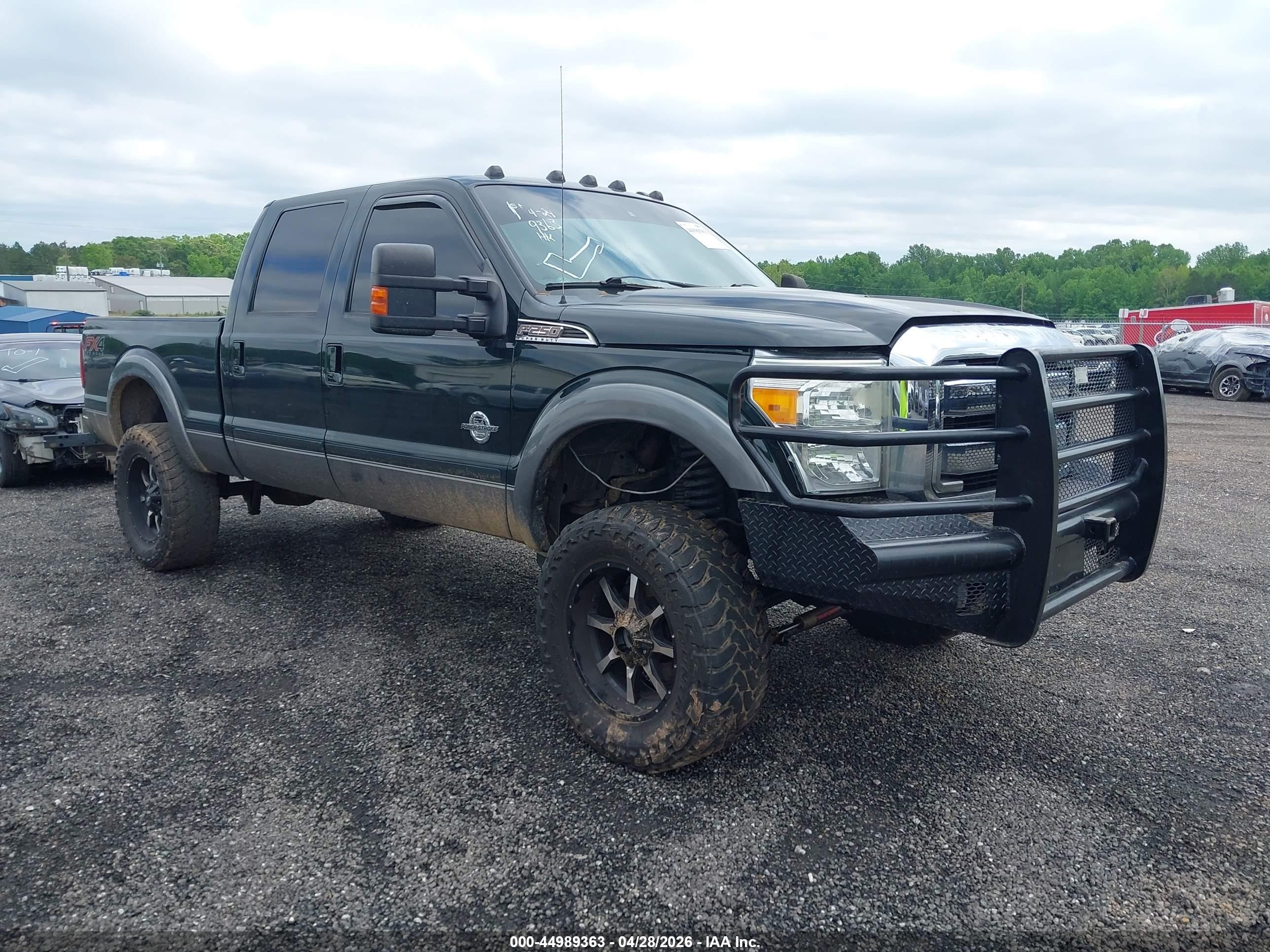 2014 Ford F-250 Lariat Green vin: 1FT7W2BT2EEB84559
