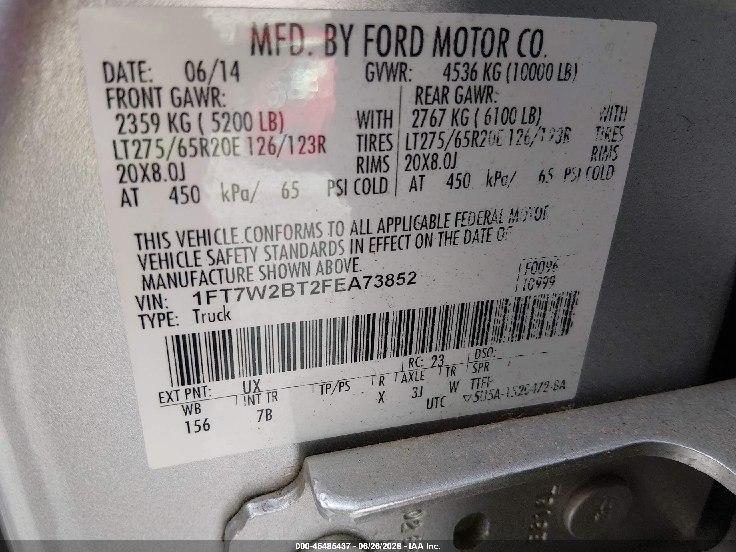 2015 Ford F-250 Lariat Silver vin: 1FT7W2BT2FEA73852