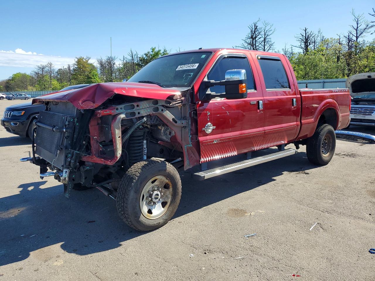 2015 Ford F250 Super Duty Red vin: 1FT7W2BT2FEC96778