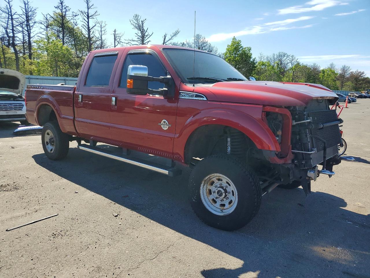 2015 Ford F250 Super Duty Red vin: 1FT7W2BT2FEC96778