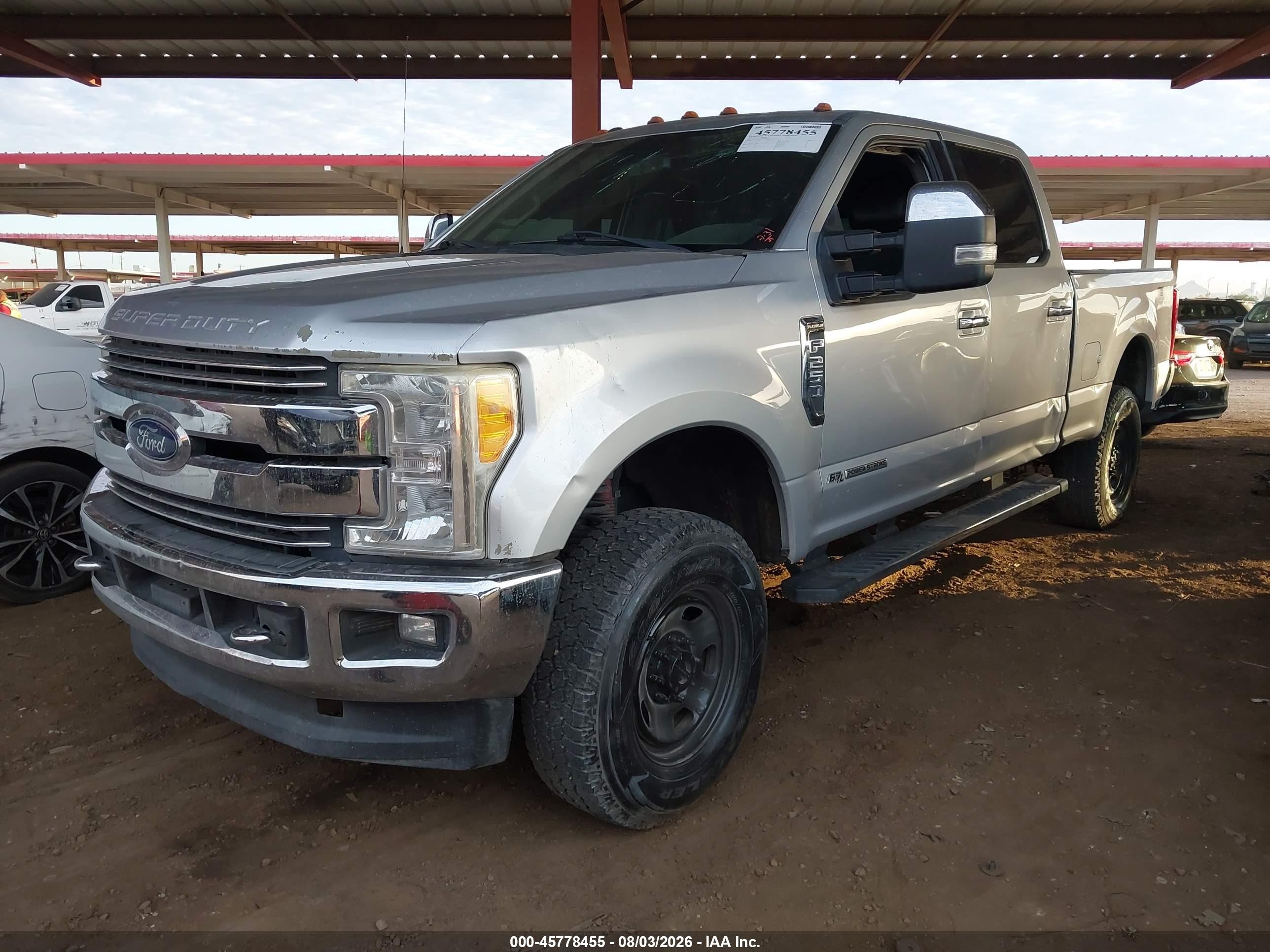 2017 Ford F-250 Lariat Silver vin: 1FT7W2BT2HEE45502