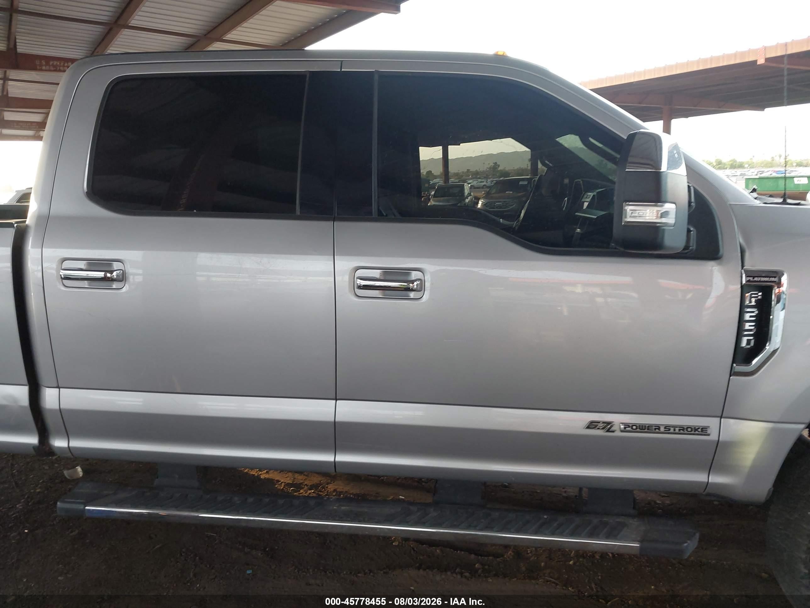 2017 Ford F-250 Lariat Silver vin: 1FT7W2BT2HEE45502