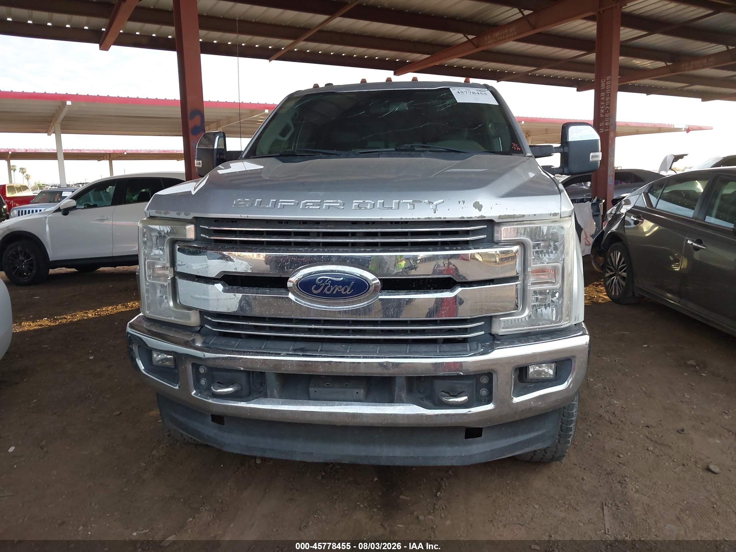 2017 Ford F-250 Lariat Silver vin: 1FT7W2BT2HEE45502