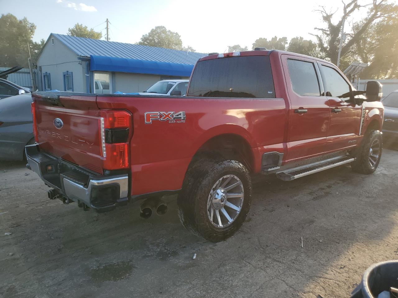 2023 Ford F250 Super Duty Red vin: 1FT7W2BT2PEC56511 Damage: Right Bed Side, Dent(S) W/No Paint Dmg, 1/2 To 1 Inch