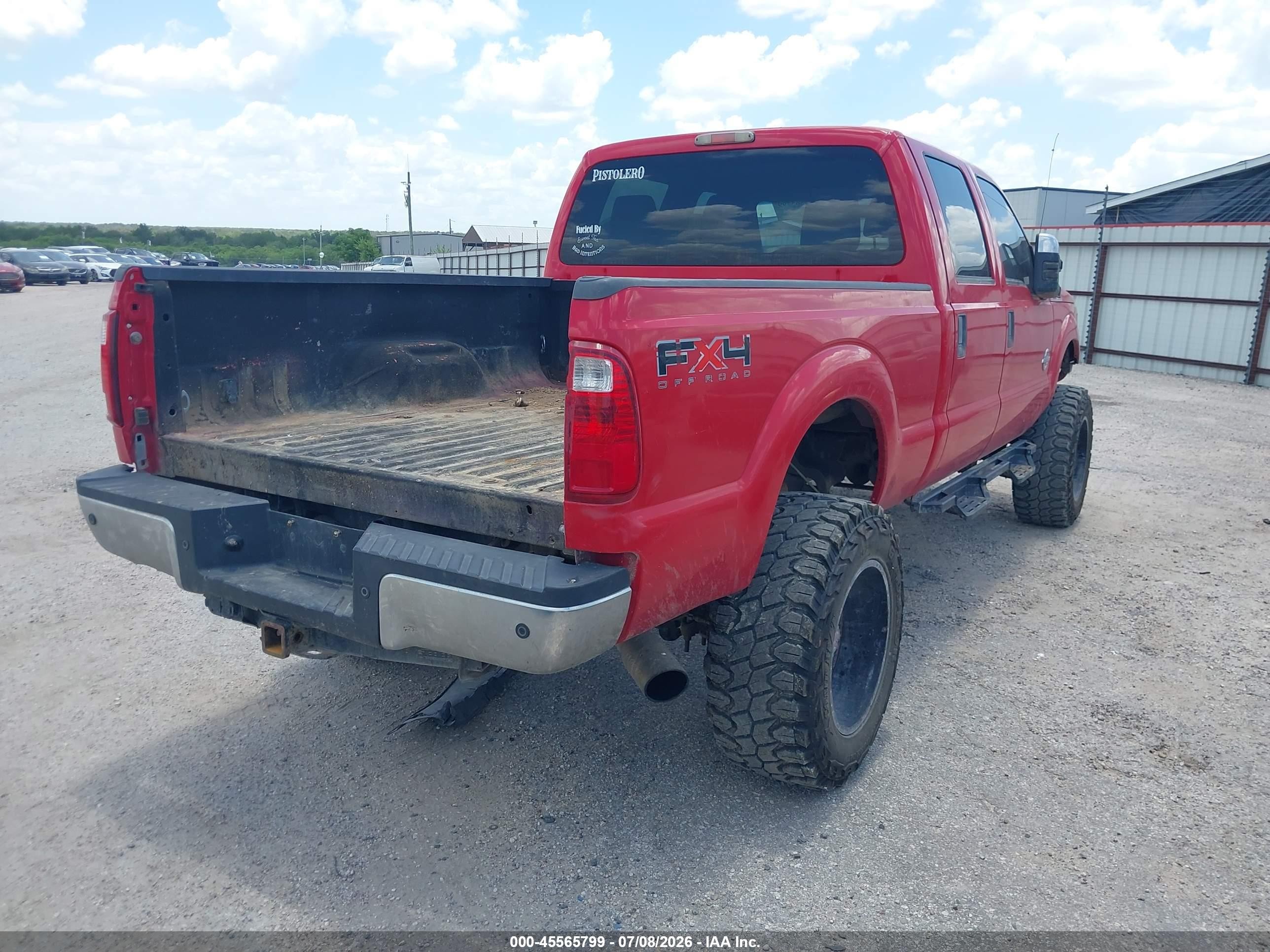2011 Ford F-250 Xlt Red vin: 1FT7W2BT3BEA87978