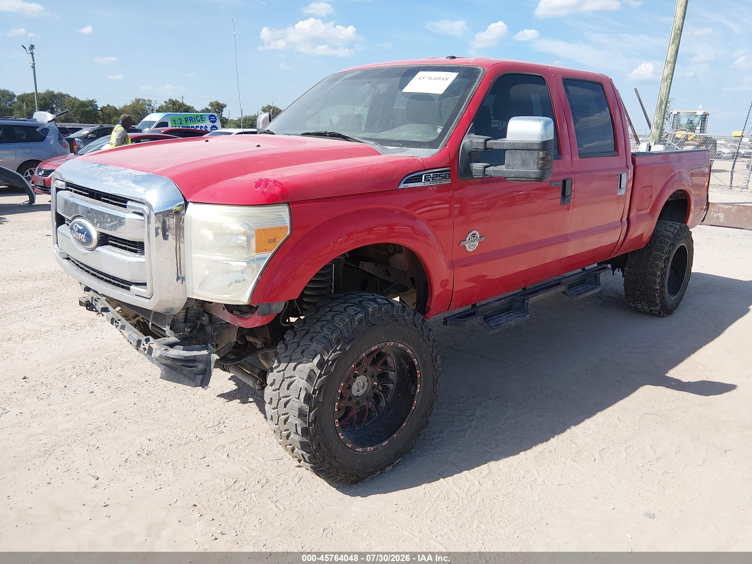 2011 Ford F-250 Xlt Red vin: 1FT7W2BT3BEA87978