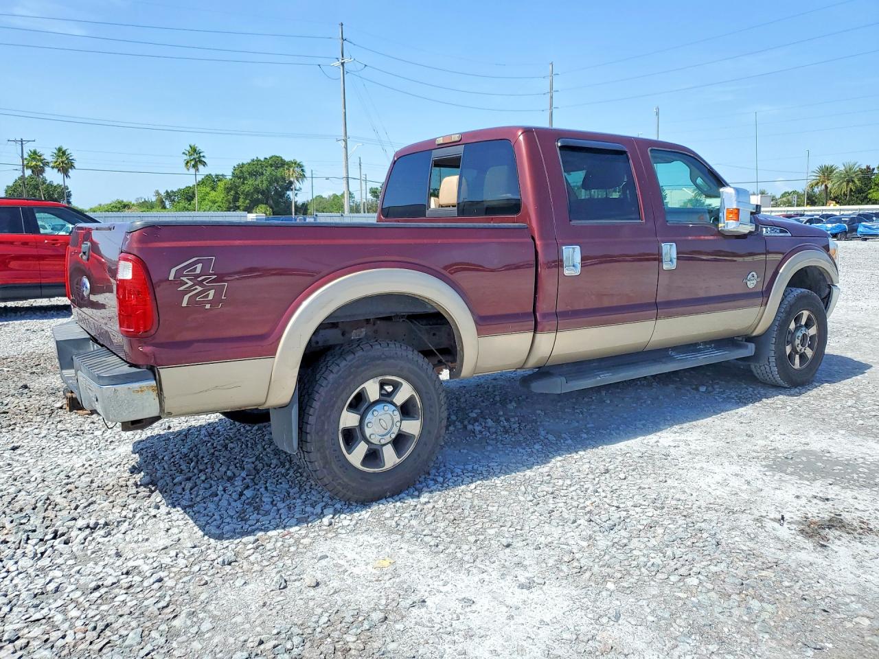 2011 Ford F250 Super Duty Burgundy vin: 1FT7W2BT3BEB67894
