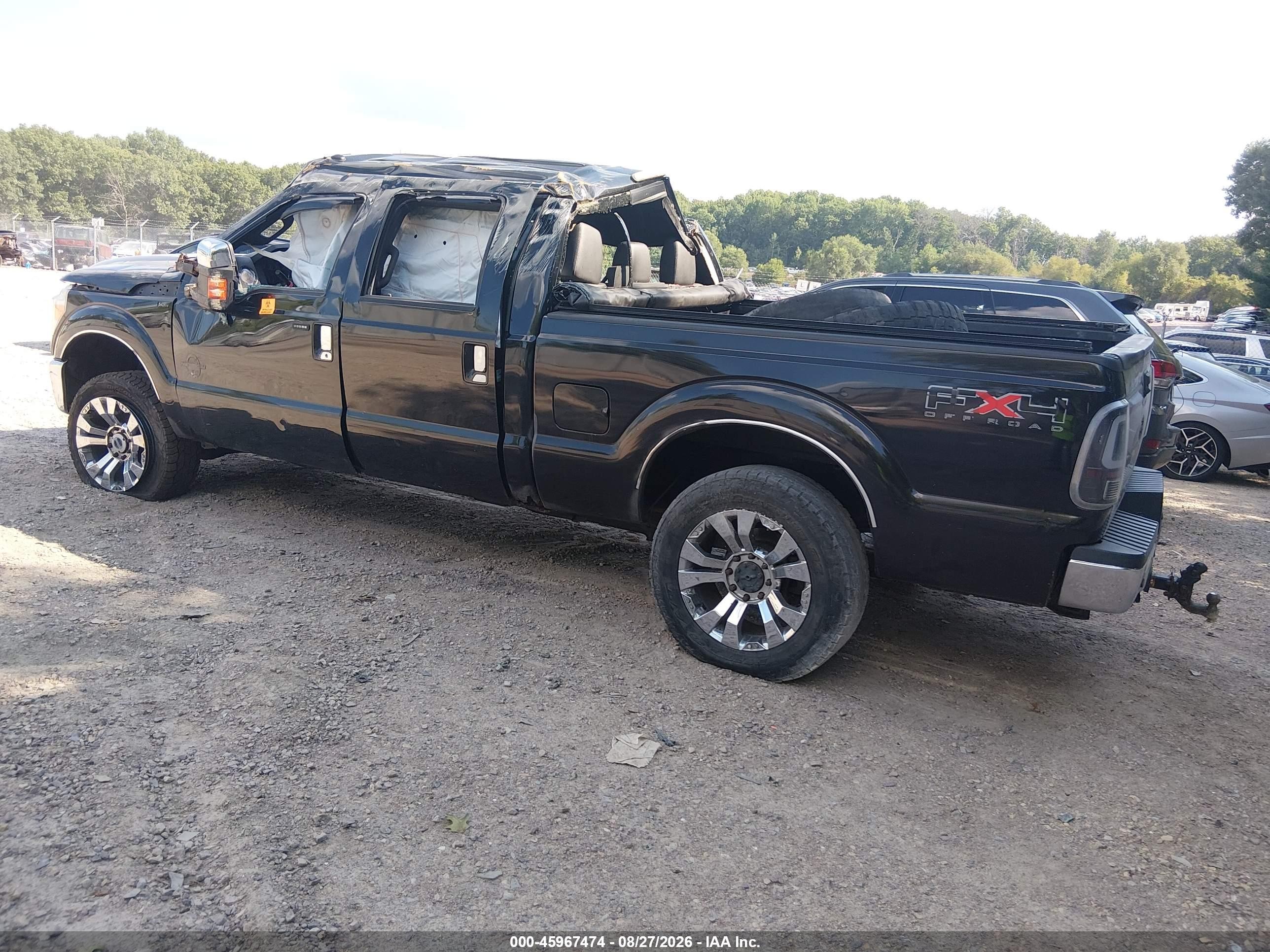 2011 Ford F-250 Lariat Black vin: 1FT7W2BT3BEC44280