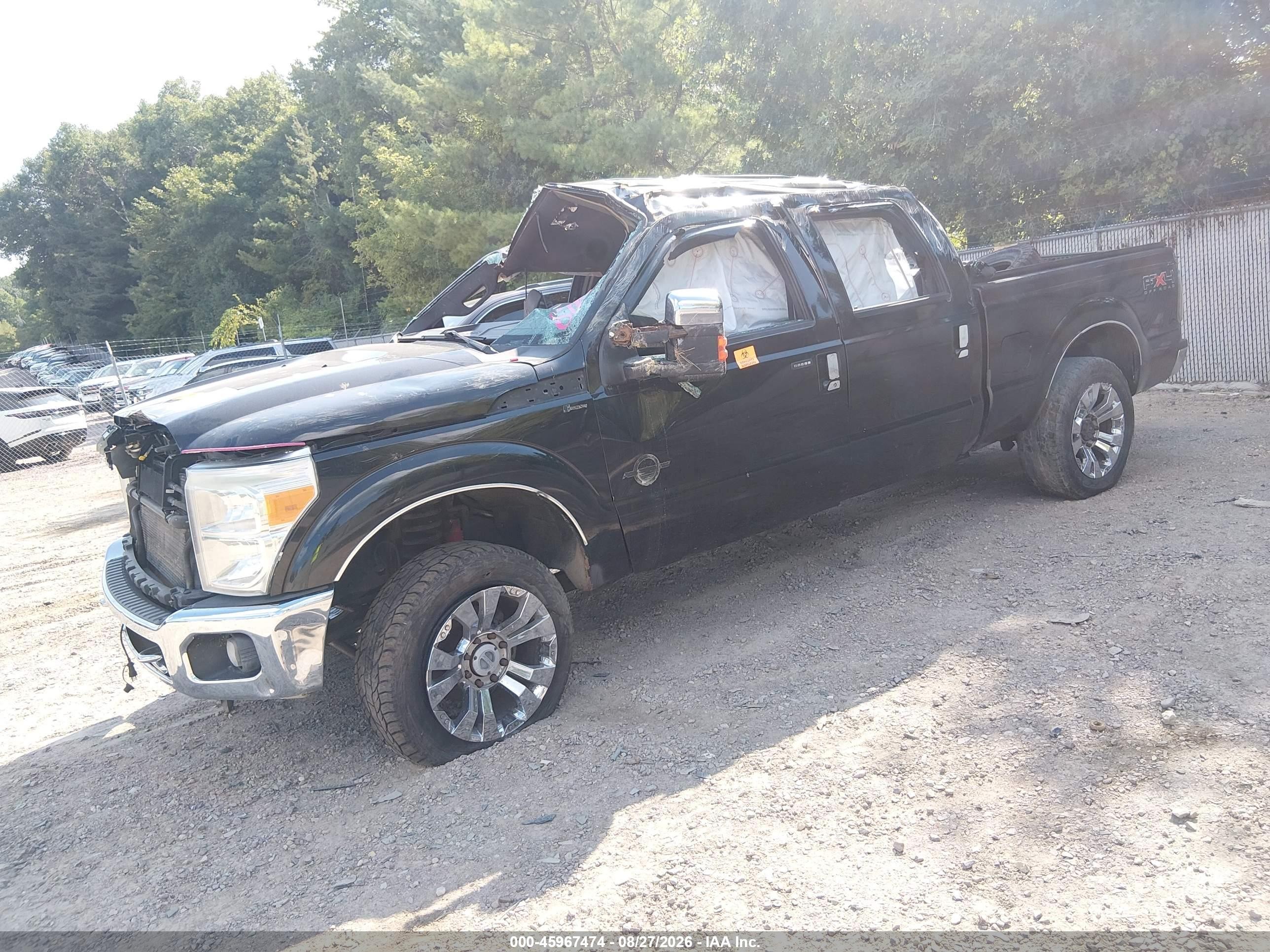 2011 Ford F-250 Lariat Black vin: 1FT7W2BT3BEC44280