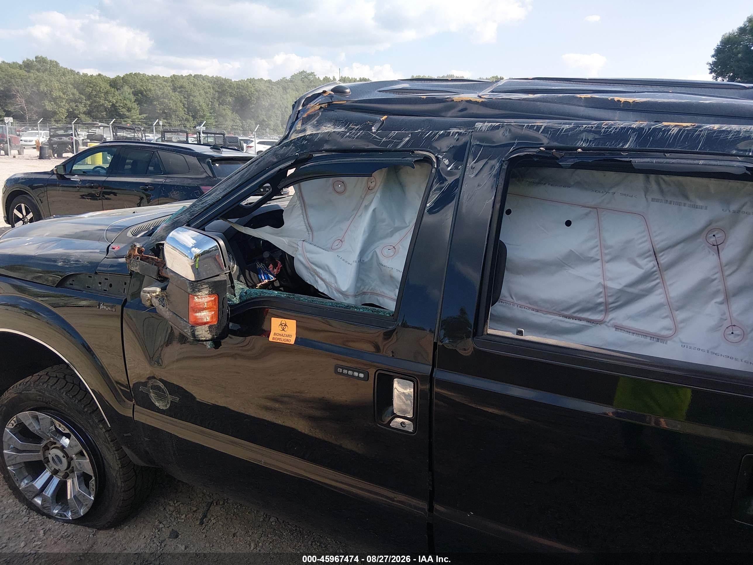 2011 Ford F-250 Lariat Black vin: 1FT7W2BT3BEC44280