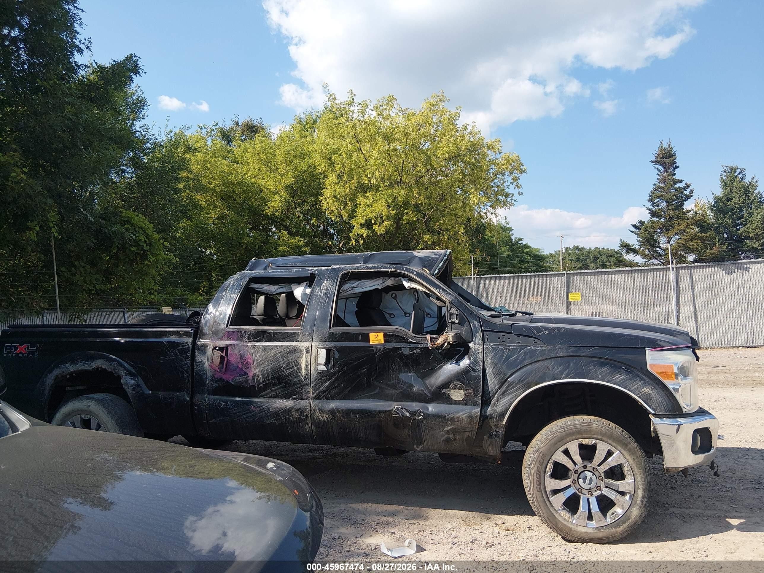 2011 Ford F-250 Lariat Black vin: 1FT7W2BT3BEC44280