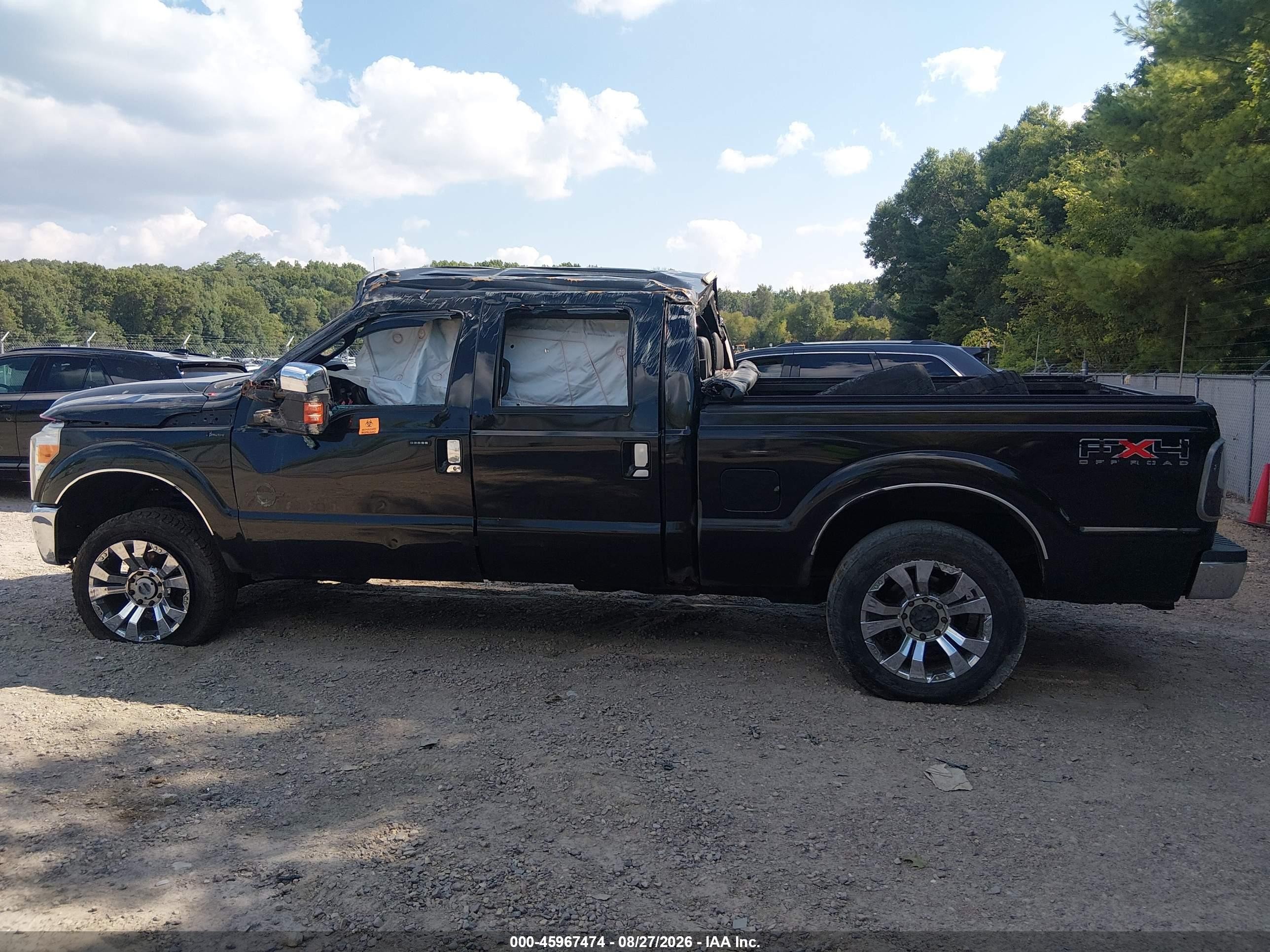 2011 Ford F-250 Lariat Black vin: 1FT7W2BT3BEC44280