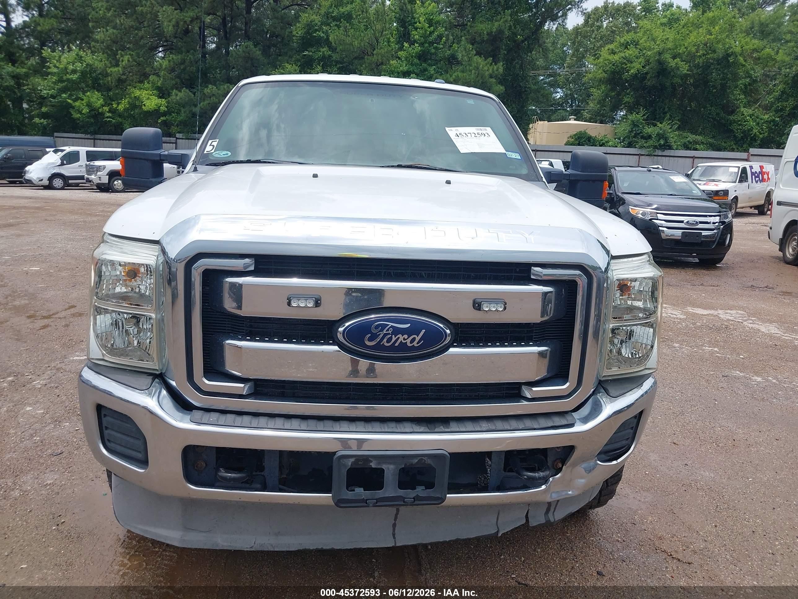 2013 Ford F-250 Xlt White vin: 1FT7W2BT3DEA03080