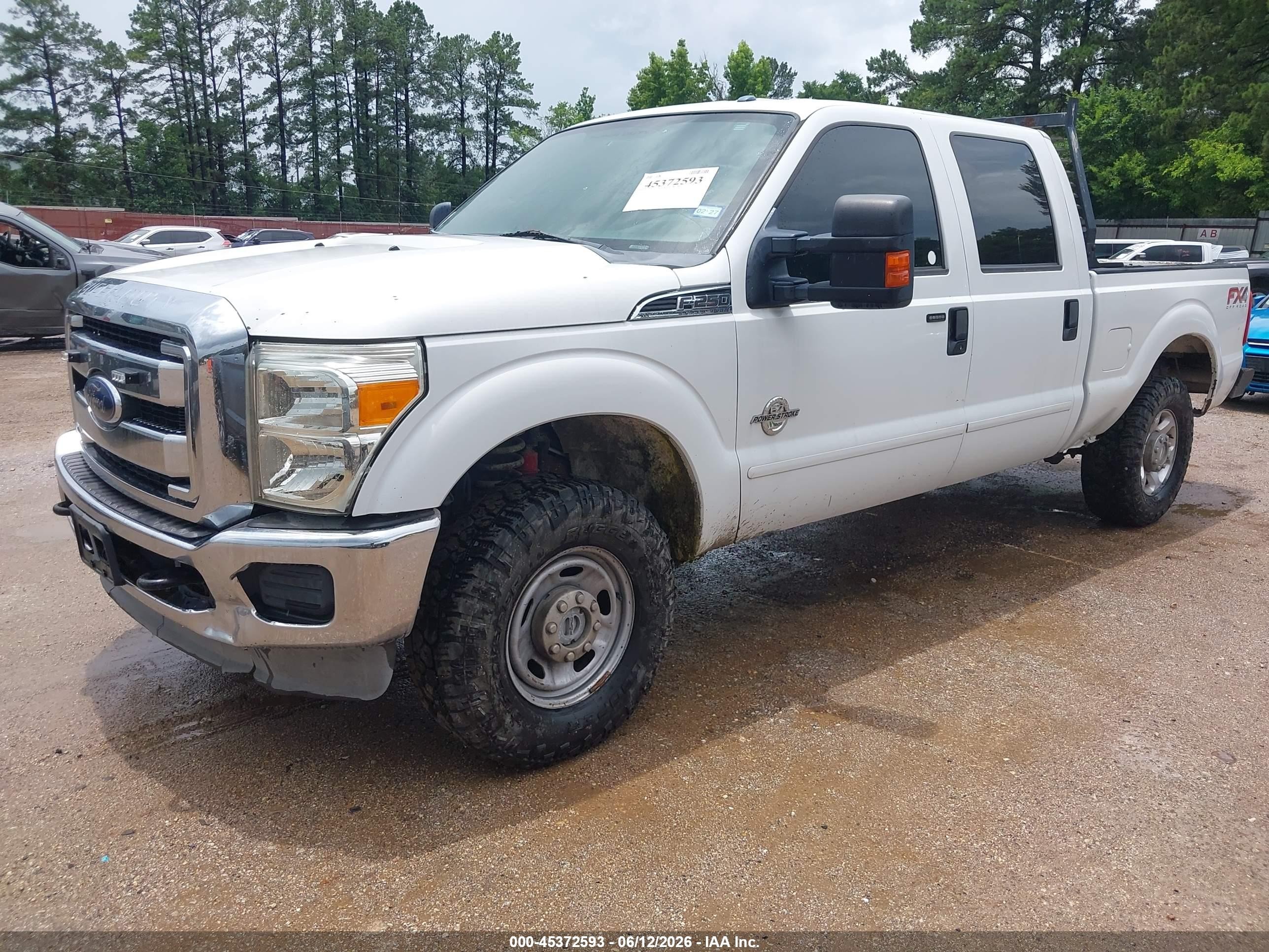 2013 Ford F-250 Xlt White vin: 1FT7W2BT3DEA03080