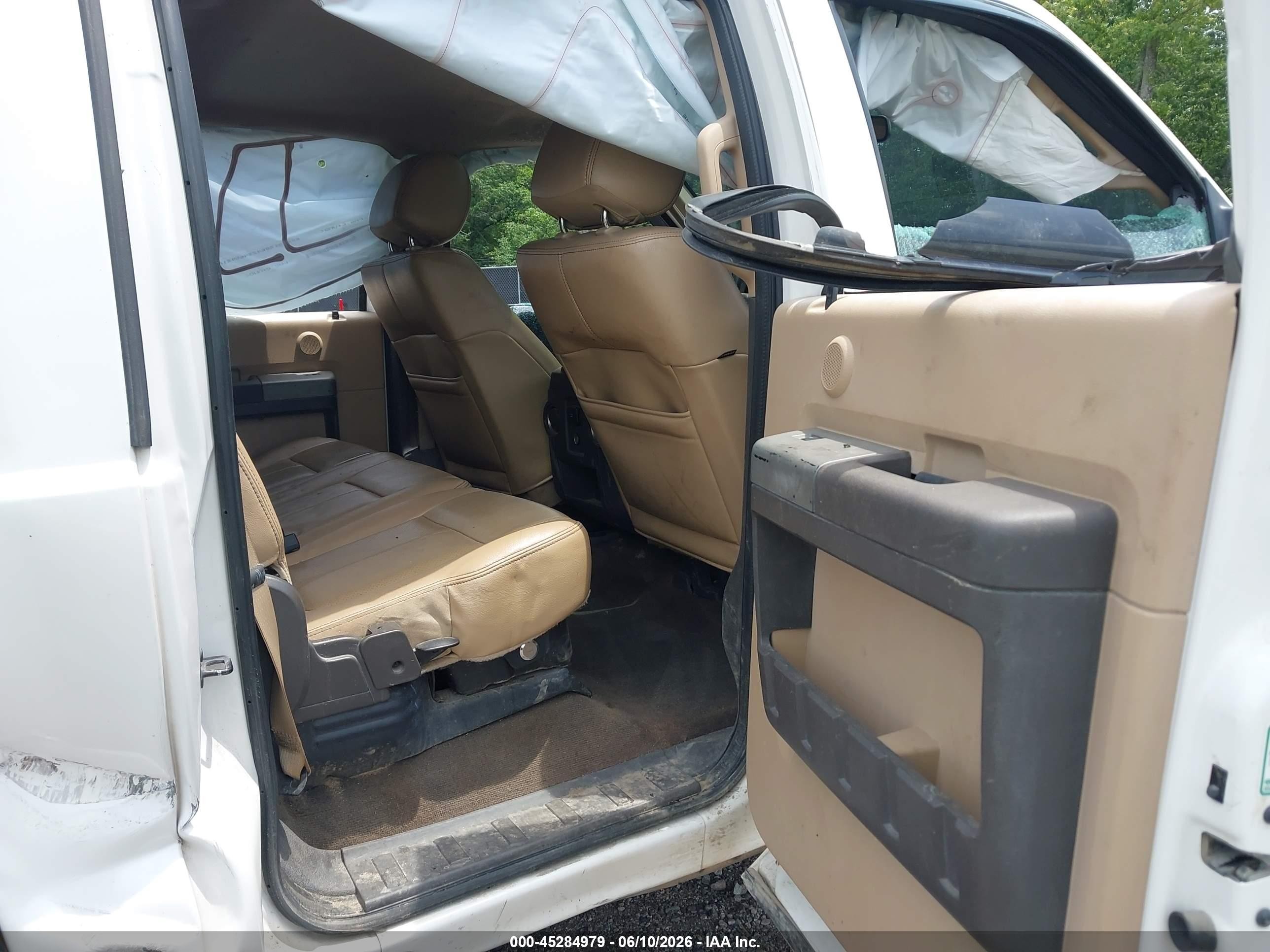 2013 Ford F-250 Lariat White vin: 1FT7W2BT3DEA46785