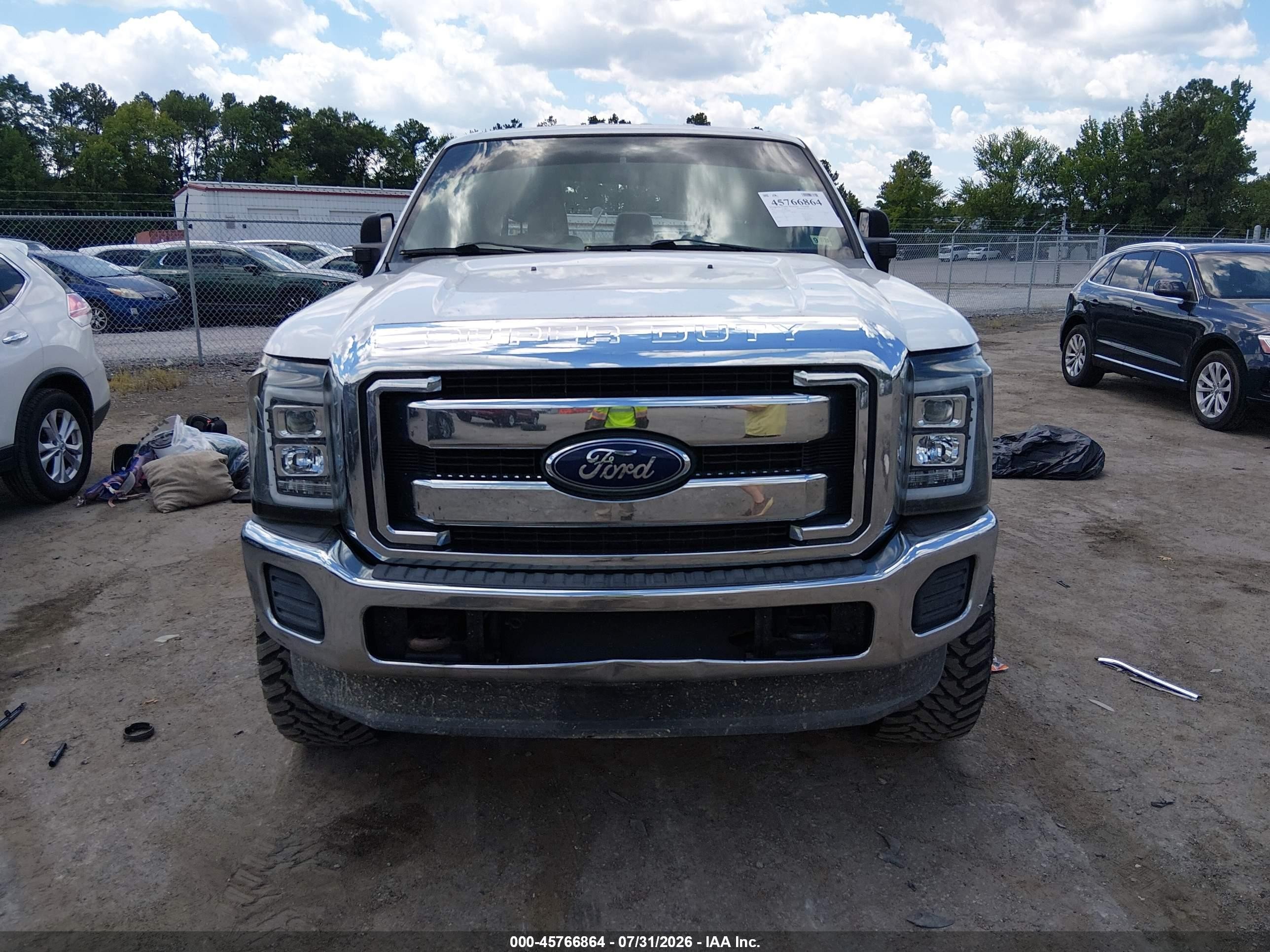 2013 Ford Super Duty F-250 Srw Xlt White vin: 1FT7W2BT3DEA61805