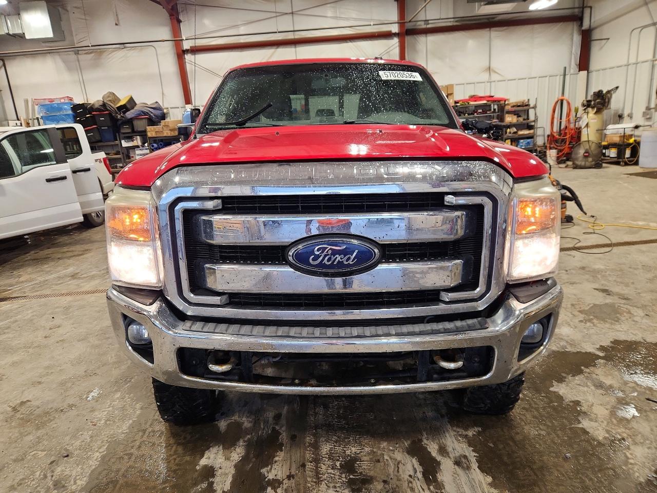 2013 Ford F250 Super Duty Red vin: 1FT7W2BT3DEB28256