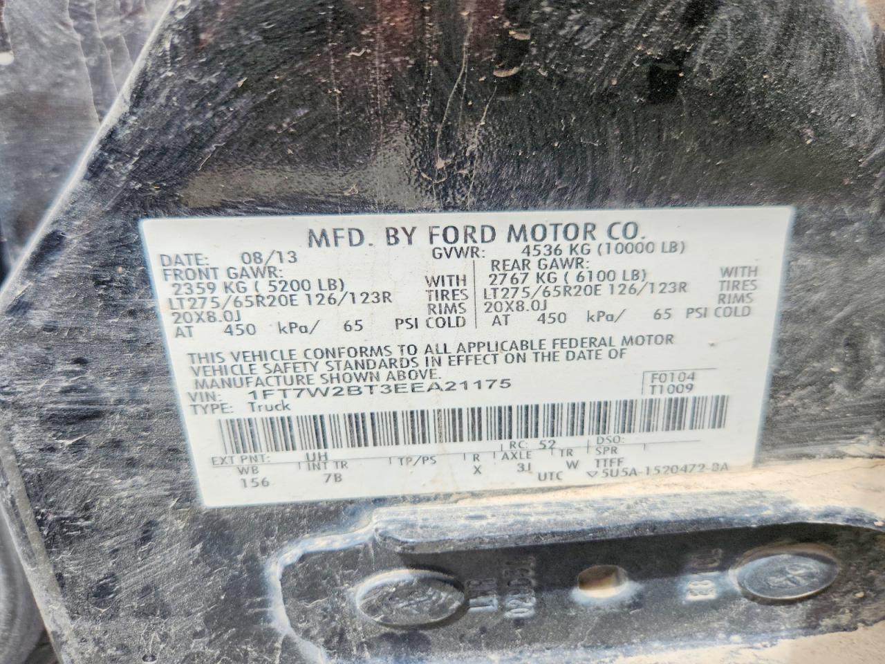 2014 Ford F250 Super Duty Black vin: 1FT7W2BT3EEA21175