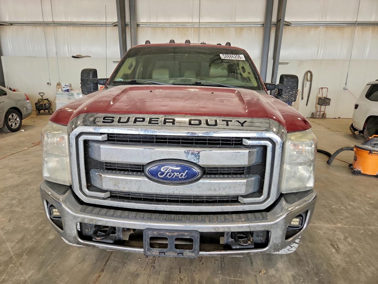 2014 Ford F250 Super Duty Red vin: 1FT7W2BT3EEA53639