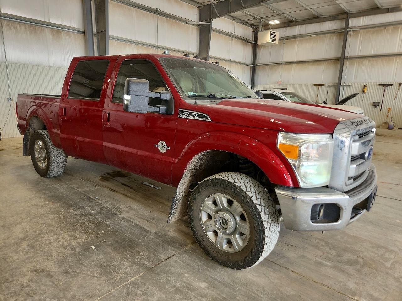 2014 Ford F250 Super Duty Red vin: 1FT7W2BT3EEA53639