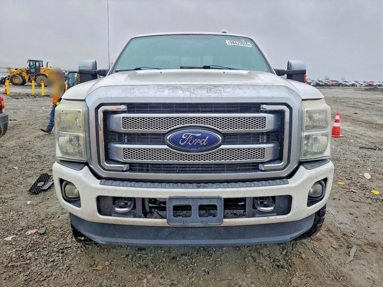 2014 Ford F250 Super Duty White vin: 1FT7W2BT3EEA64639