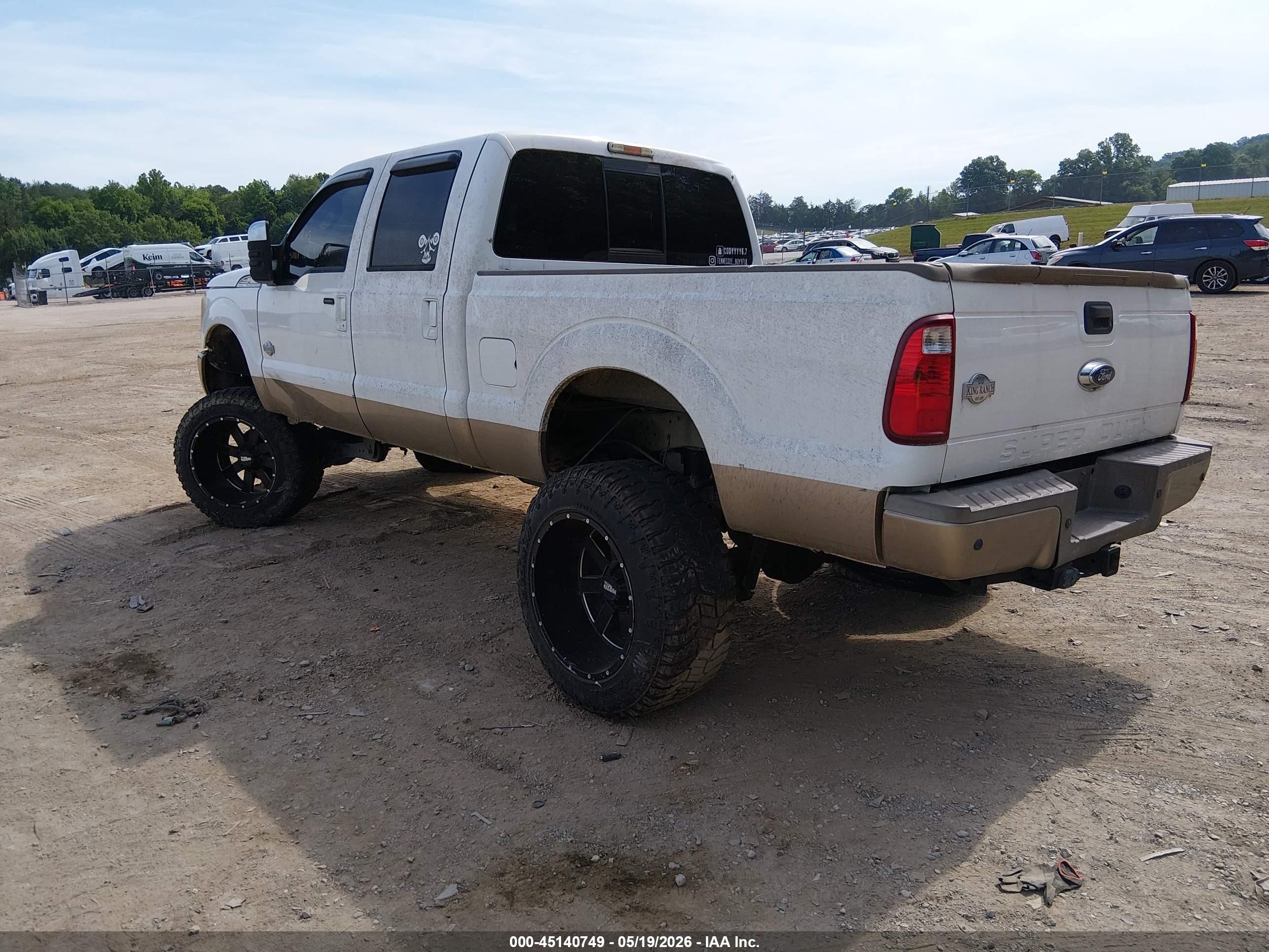 2014 Ford F-250 Lariat White vin: 1FT7W2BT3EEA82560