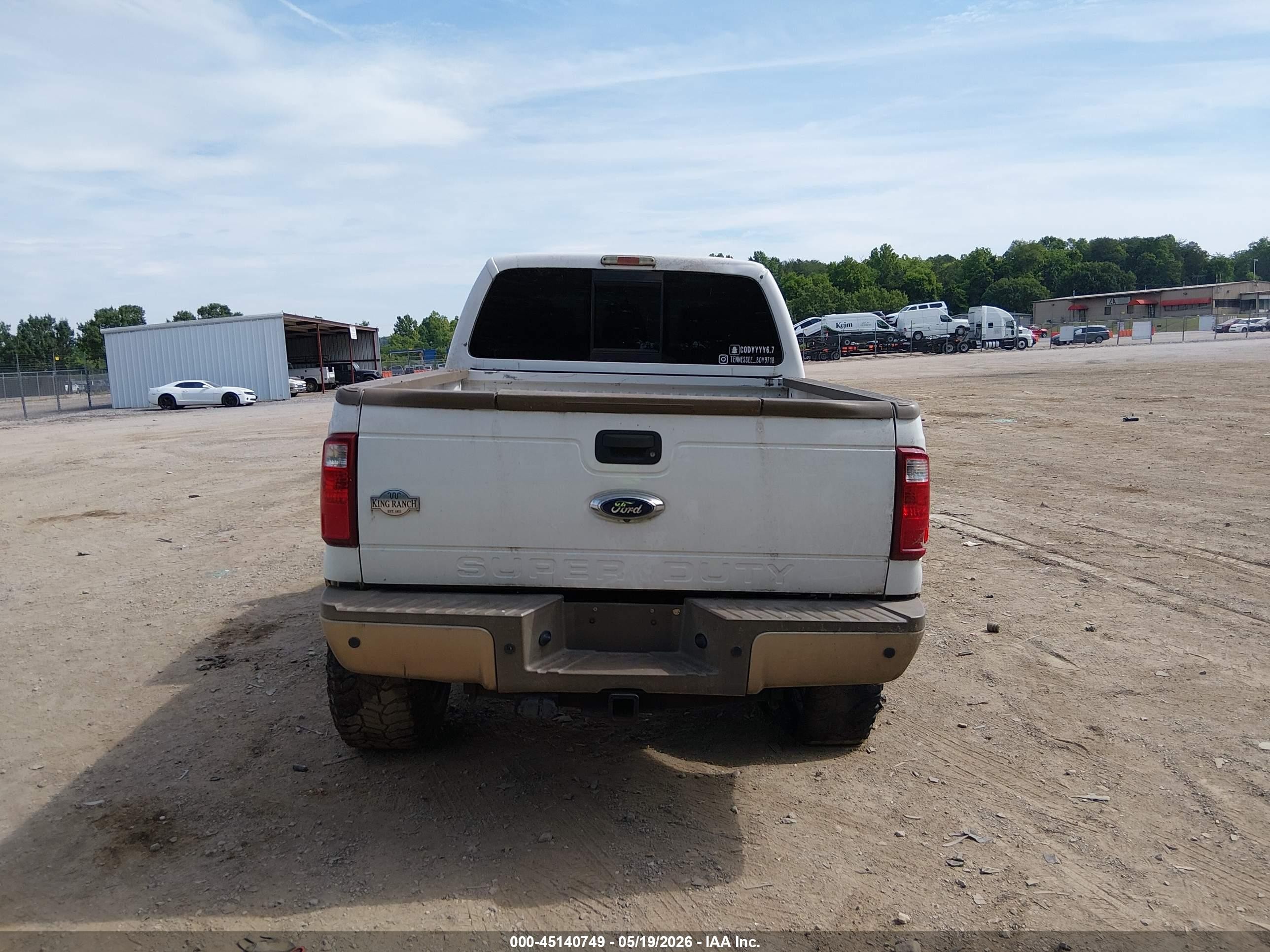 2014 Ford F-250 Lariat White vin: 1FT7W2BT3EEA82560
