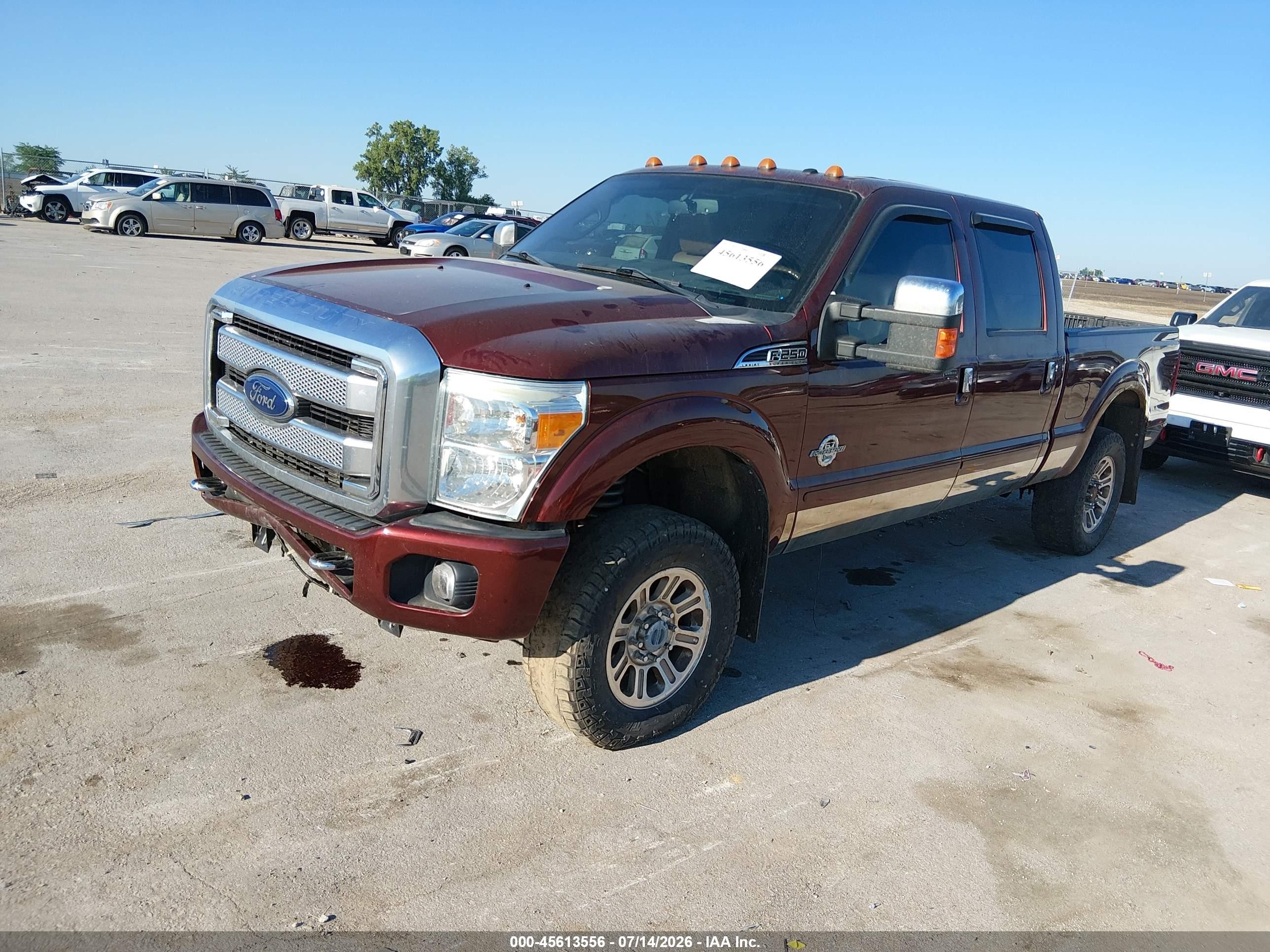 2015 Ford F-250 Lariat Maroon vin: 1FT7W2BT3FEB80859