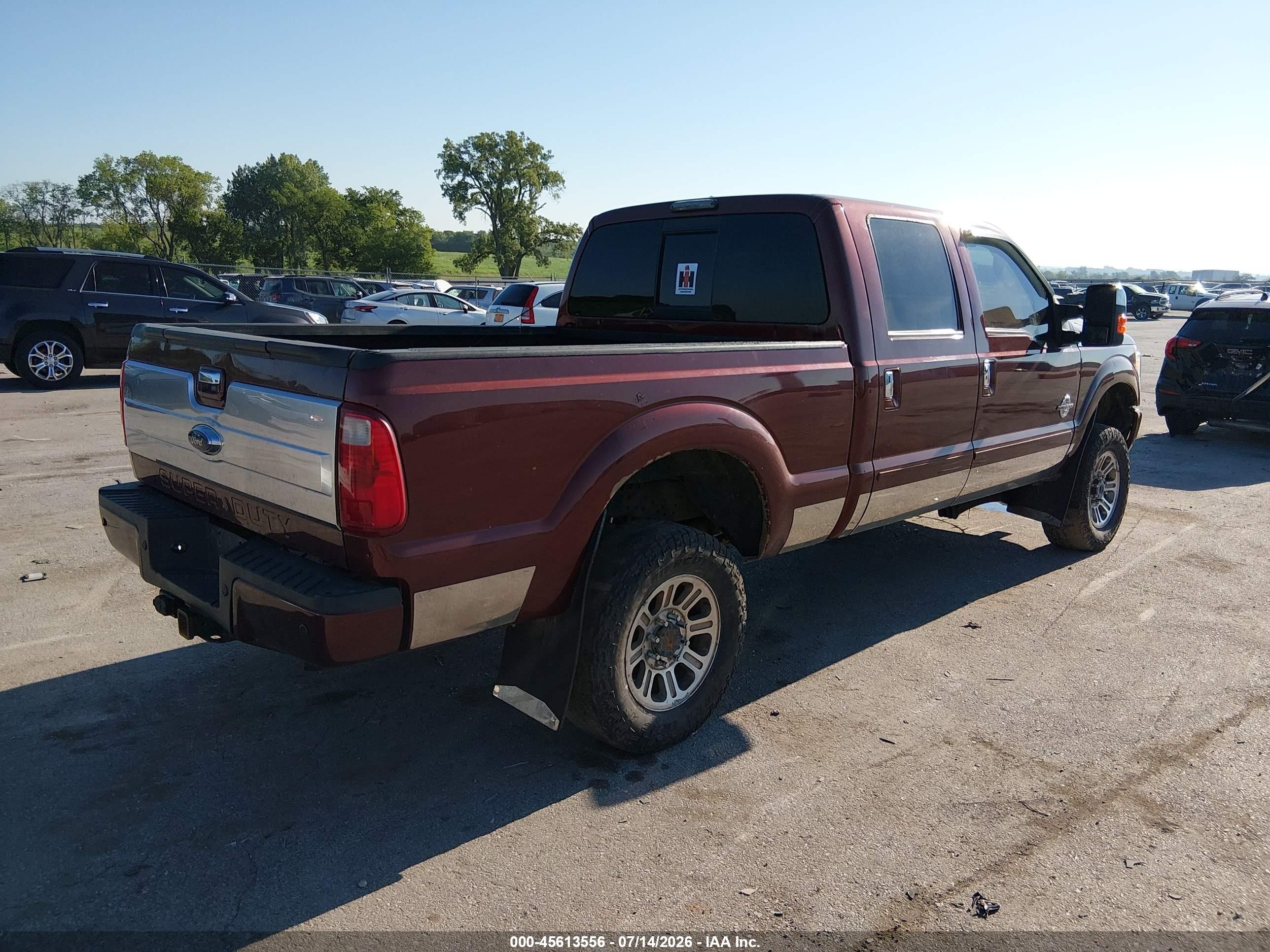 2015 Ford F-250 Lariat Maroon vin: 1FT7W2BT3FEB80859