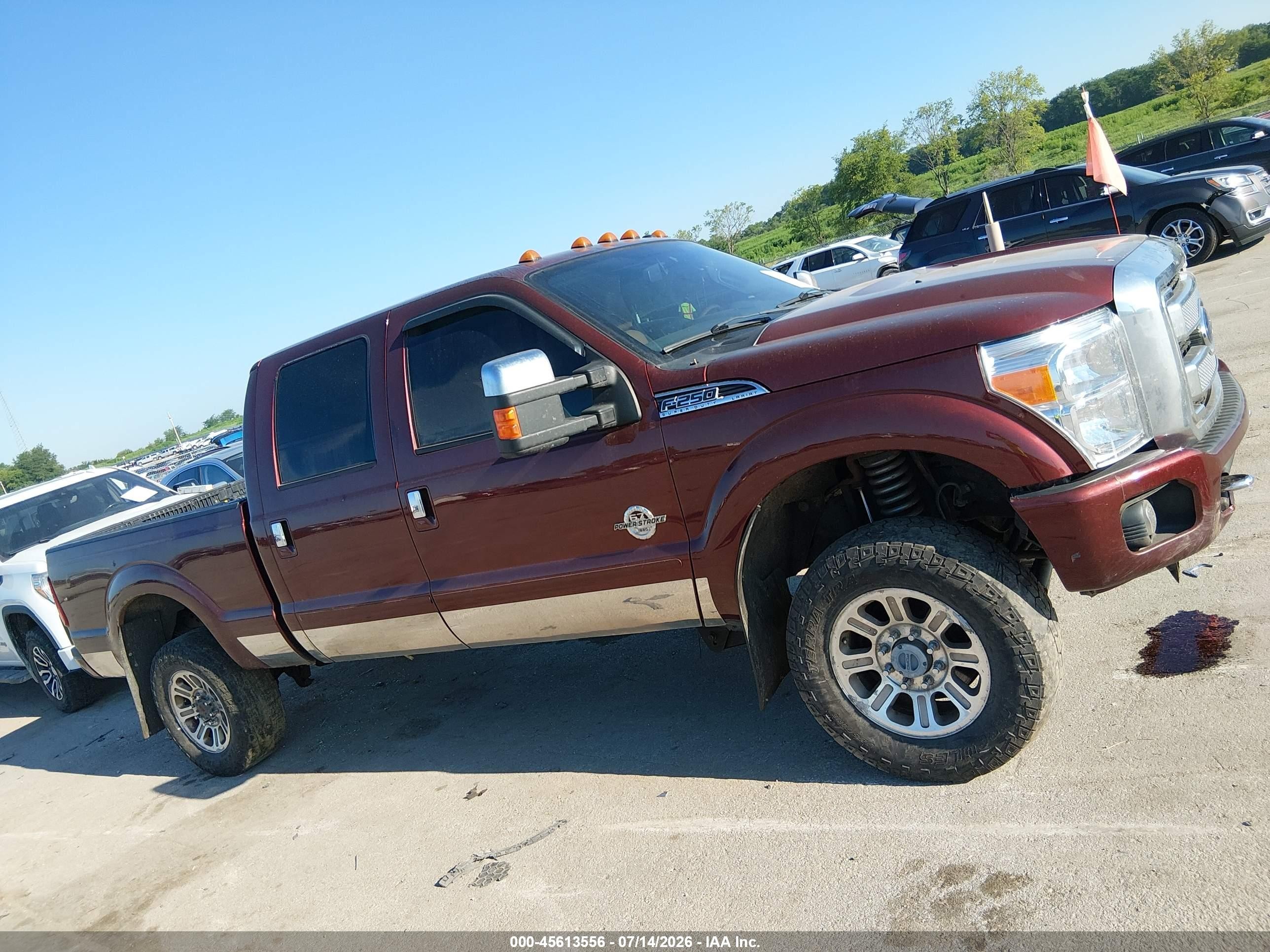 2015 Ford F-250 Lariat Maroon vin: 1FT7W2BT3FEB80859