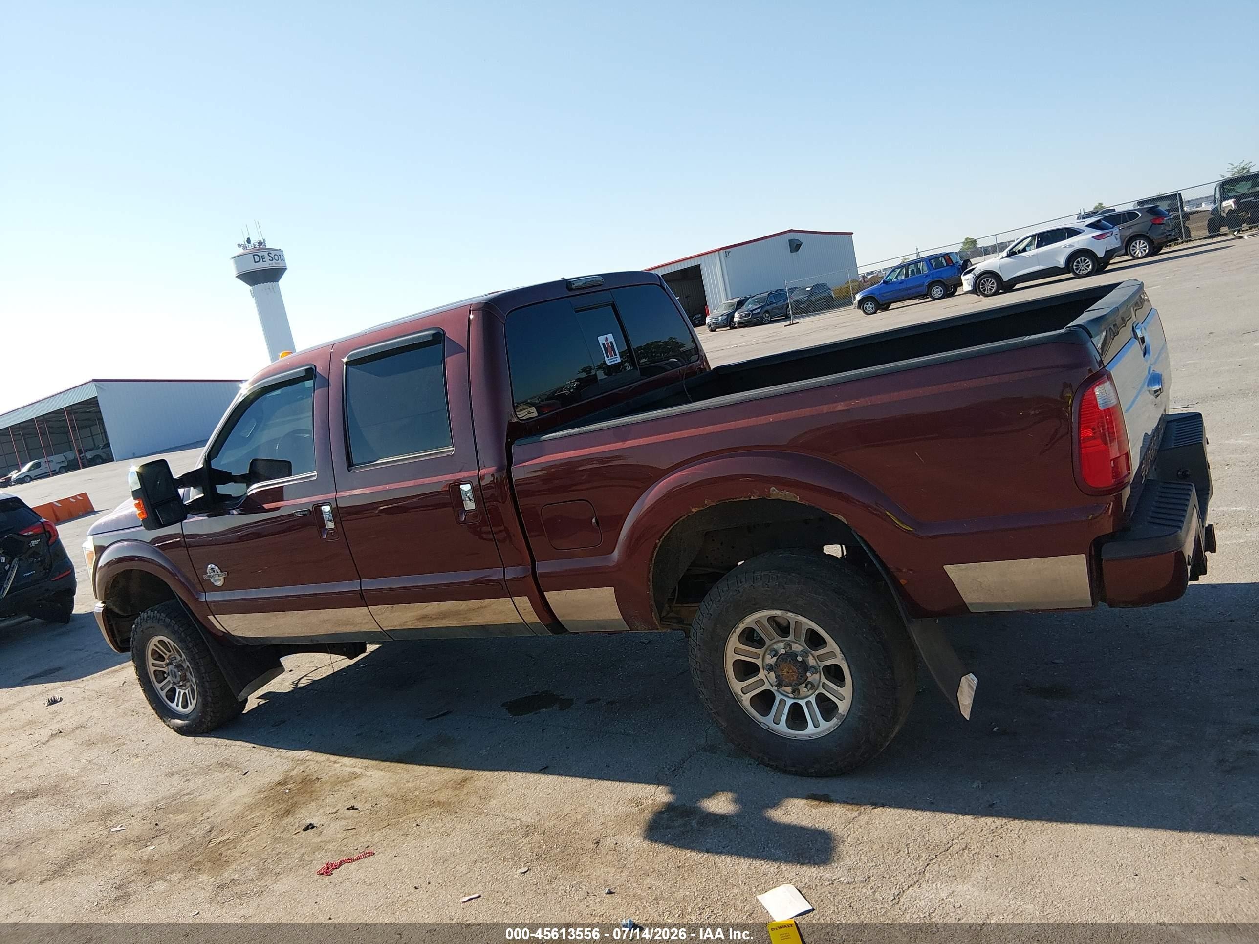 2015 Ford F-250 Lariat Maroon vin: 1FT7W2BT3FEB80859