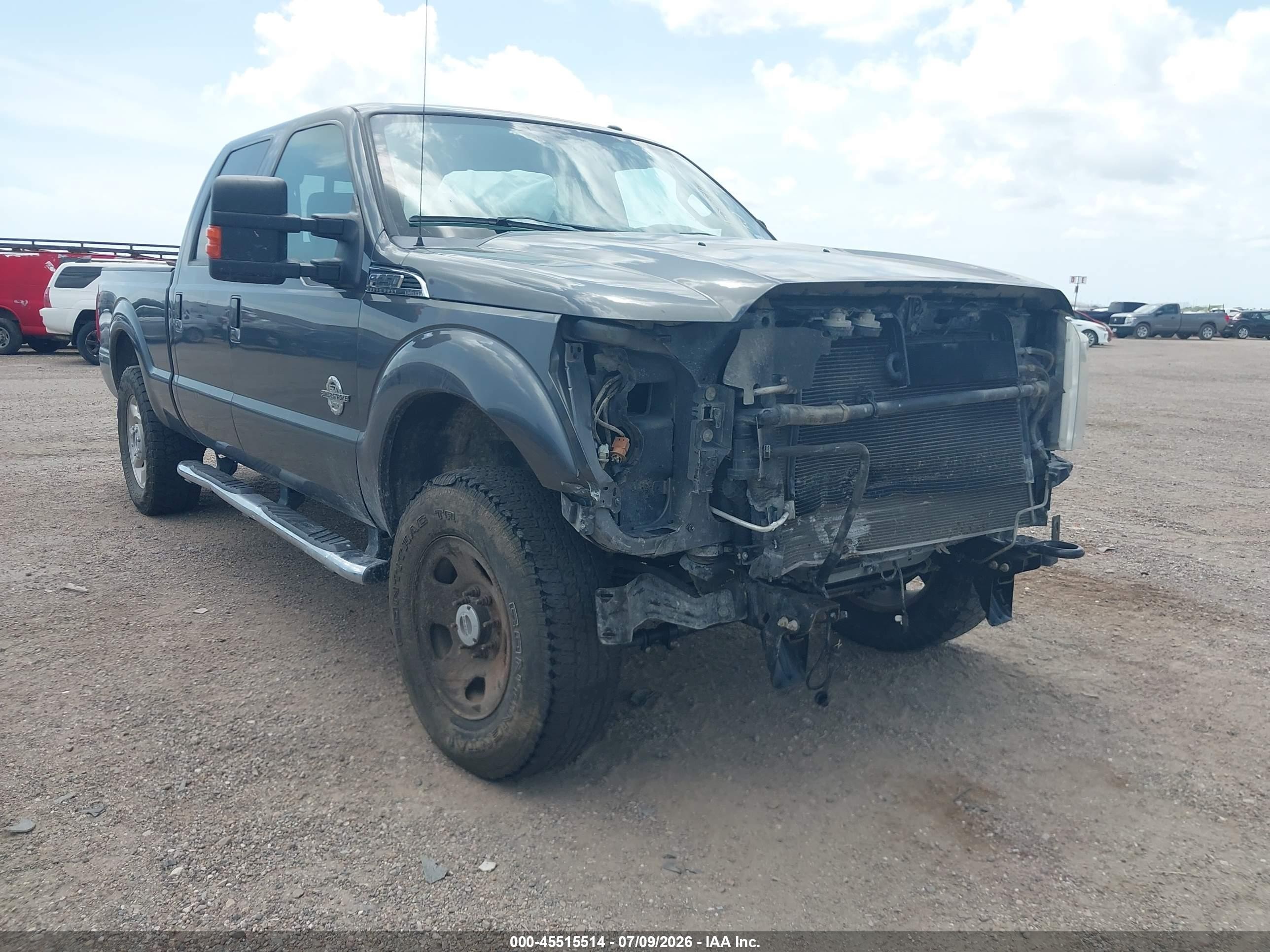 2015 Ford F-250 Lariat Gray vin: 1FT7W2BT3FED40108